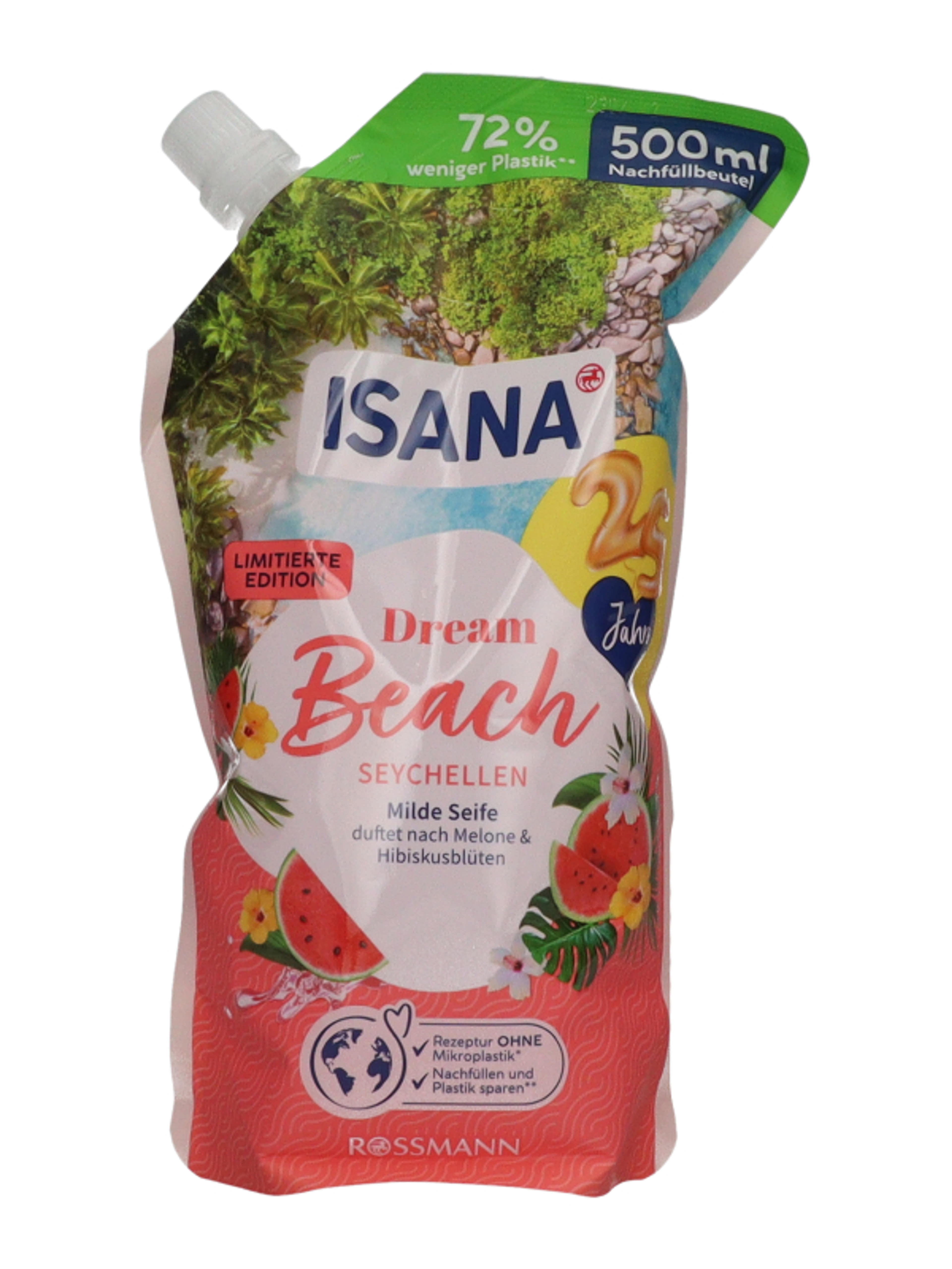 Isana Dream Beach Seychellen folyékony szappan utántöltő - 500 ml