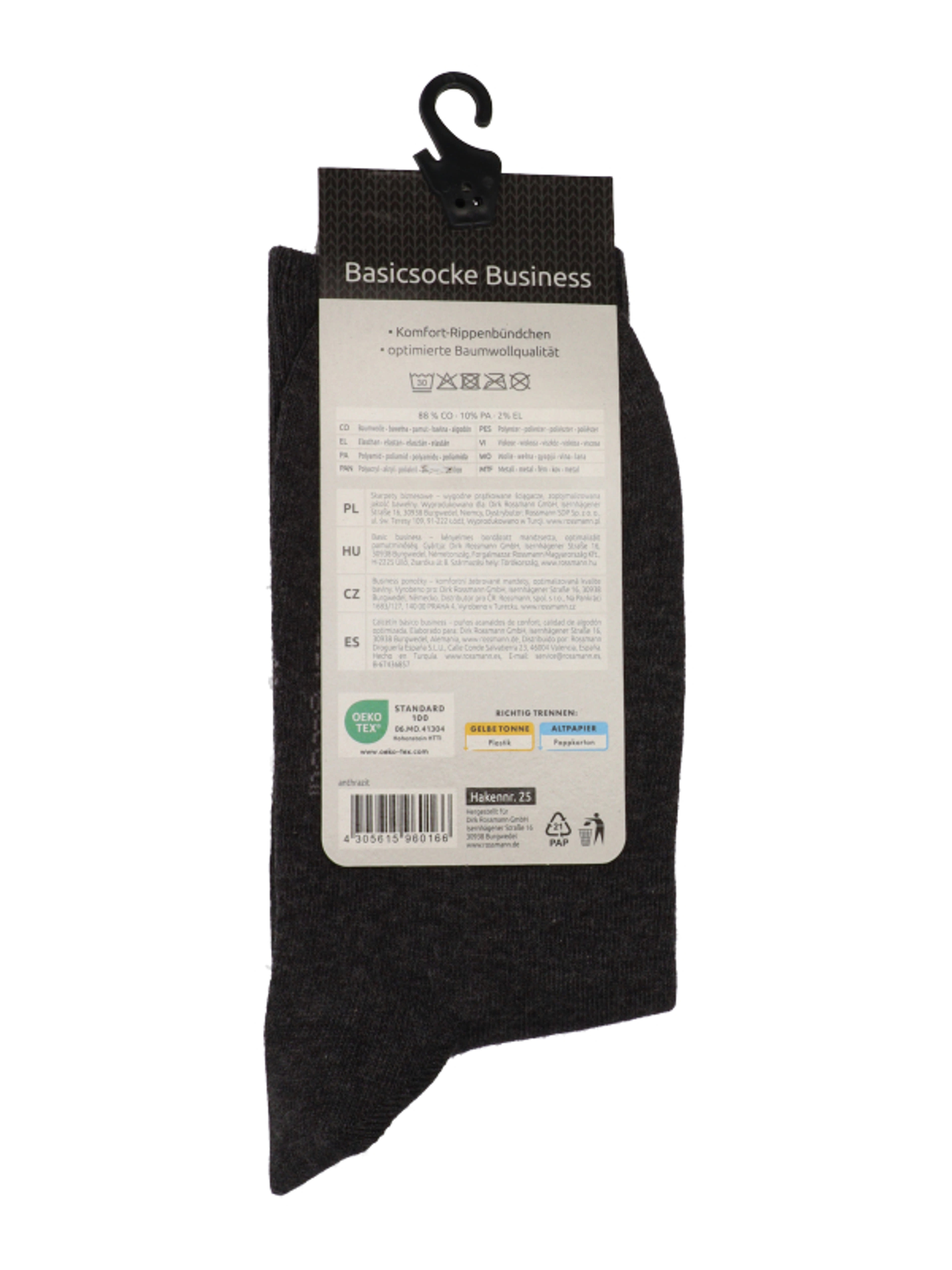 Underwear Business Basic zokni /antracit  39/42 - 1db-2