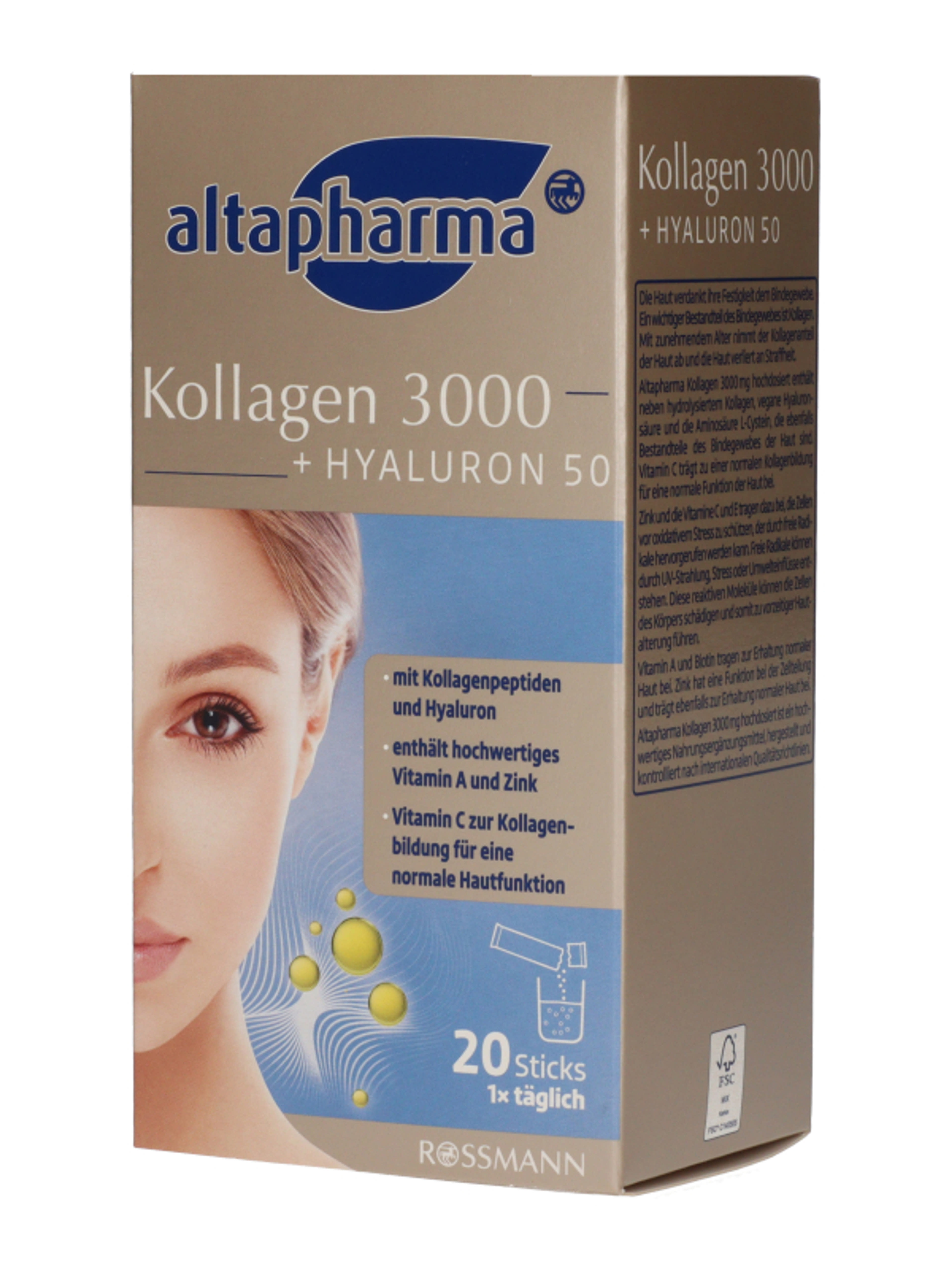 Altapharma Kollagen 3000 + Hyaluron 50 étrend-kiegészítő italpor - 20 db-3