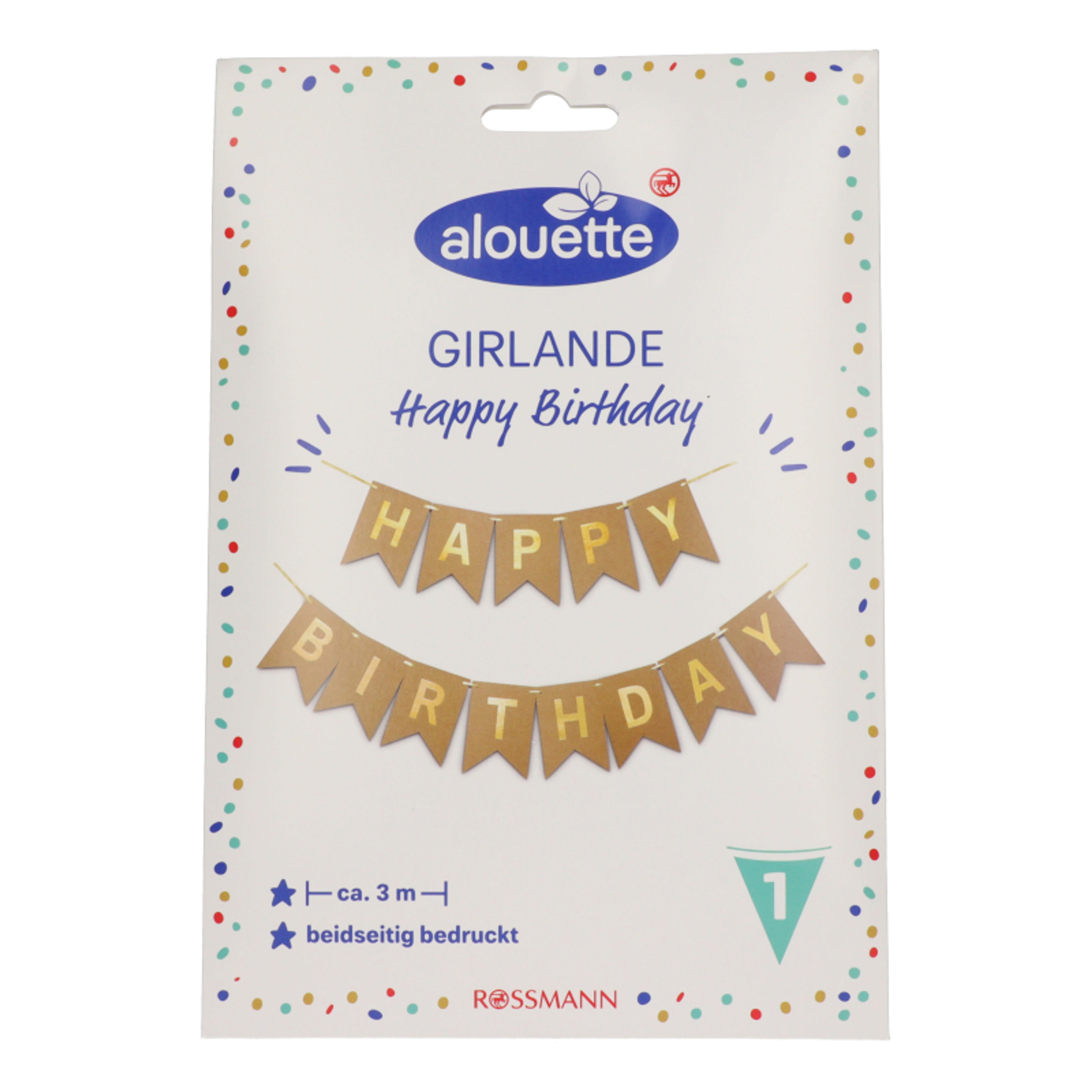 Alouette Habby Birthday girland - 1 db-3