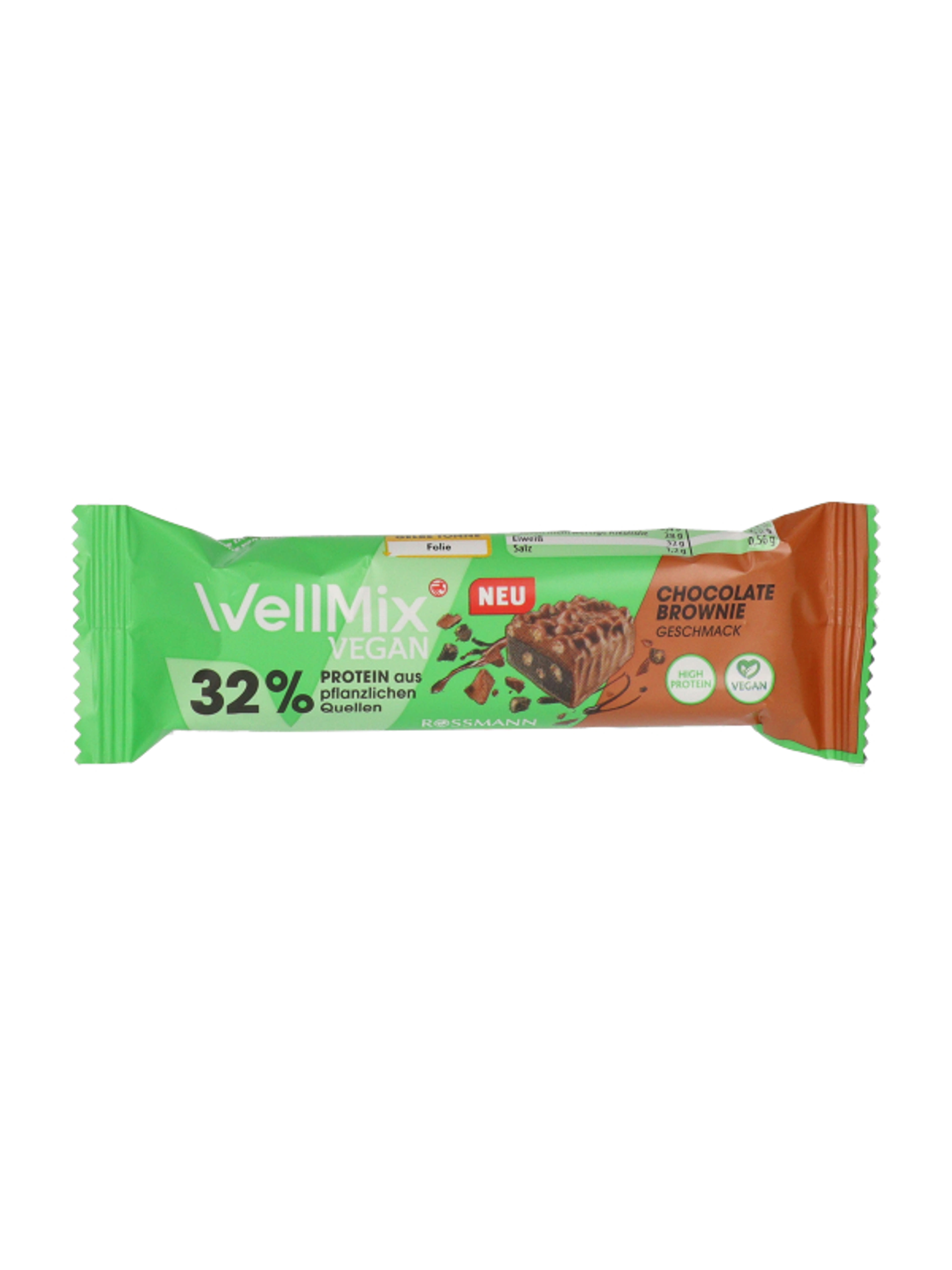 Well Mix 32% vegán protein szelet csokis brownie ízben - 45 g-1