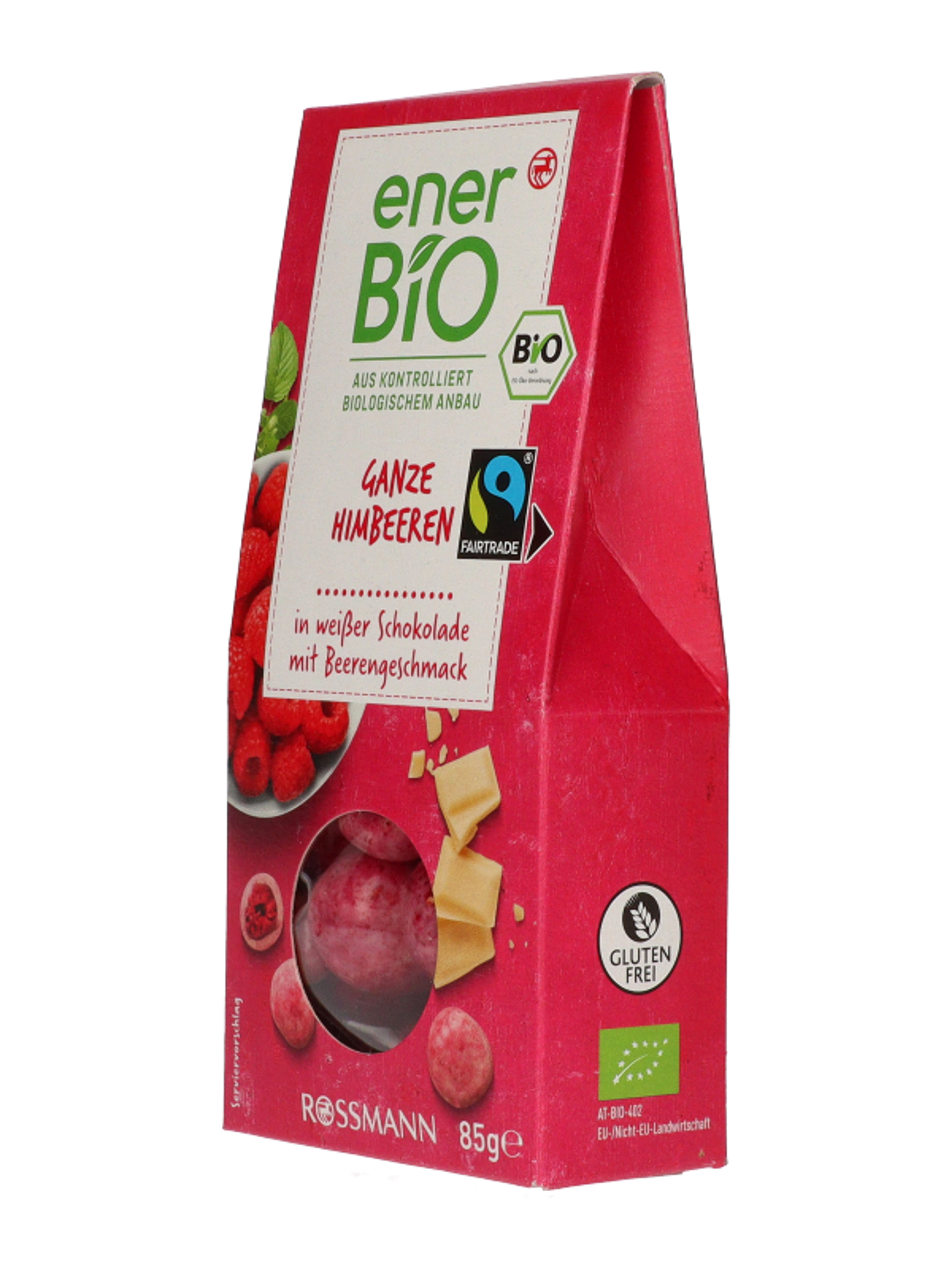 Ener-Bio egész málna fehér csokoládéval bevonva - 85 g-2