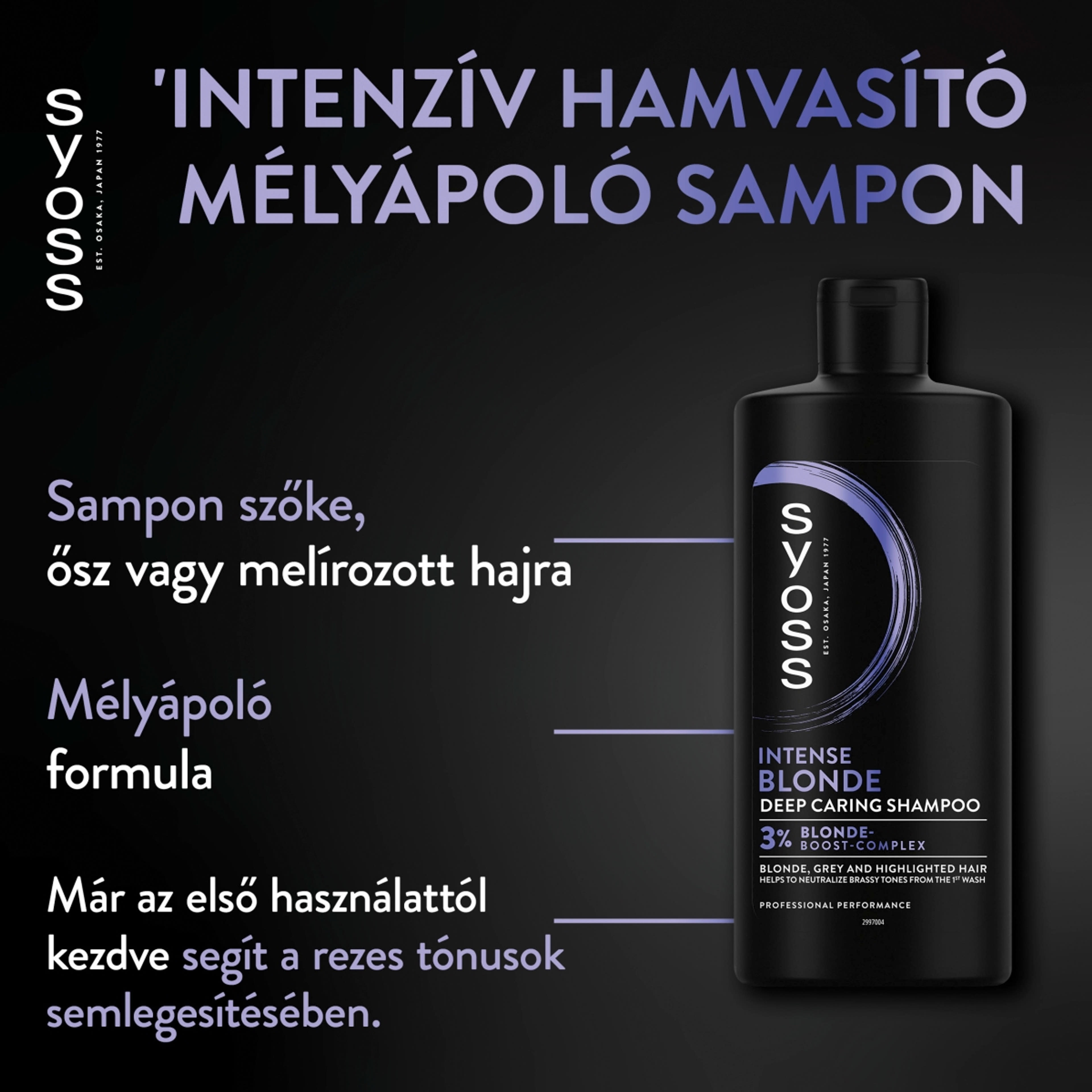Syoss hamvasító sampon blonde & silver - 440 ml-2