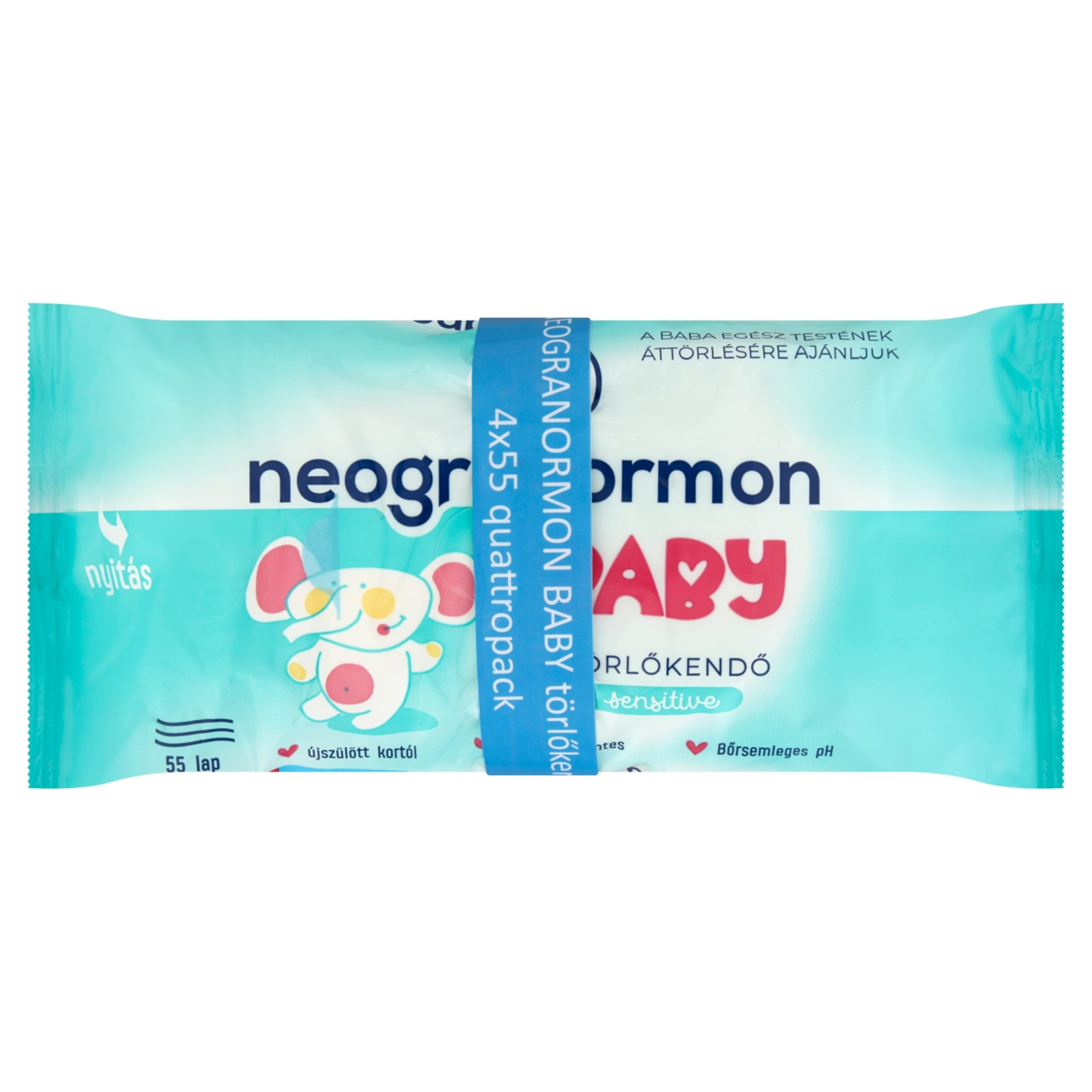 Neogranormon Sensitive Törlőkendő Érzékeny Bőrre - 4x55 db