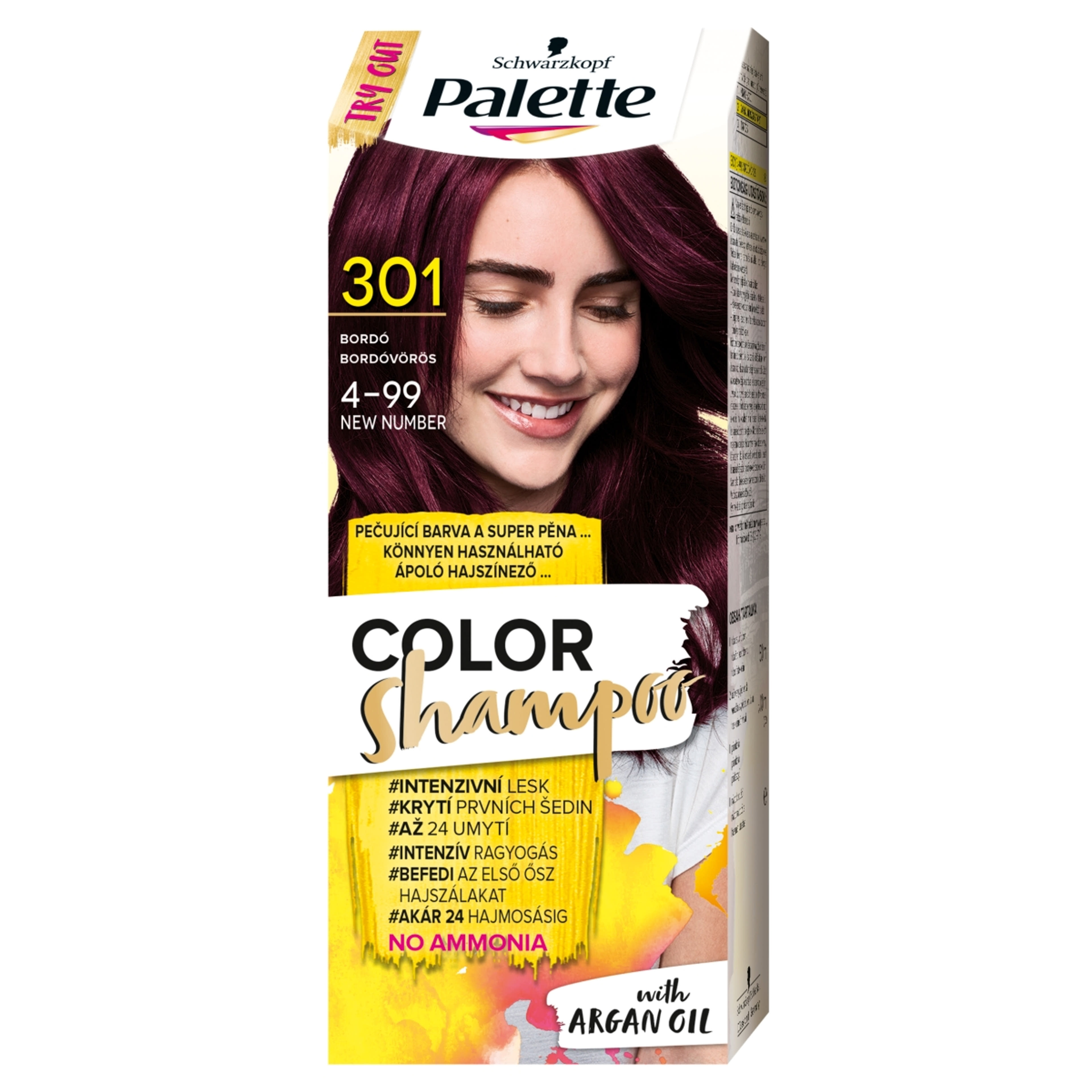 Schwarzkopf Palette Color Shampoo hajfesték 301 bordóvörös - 1 db-1