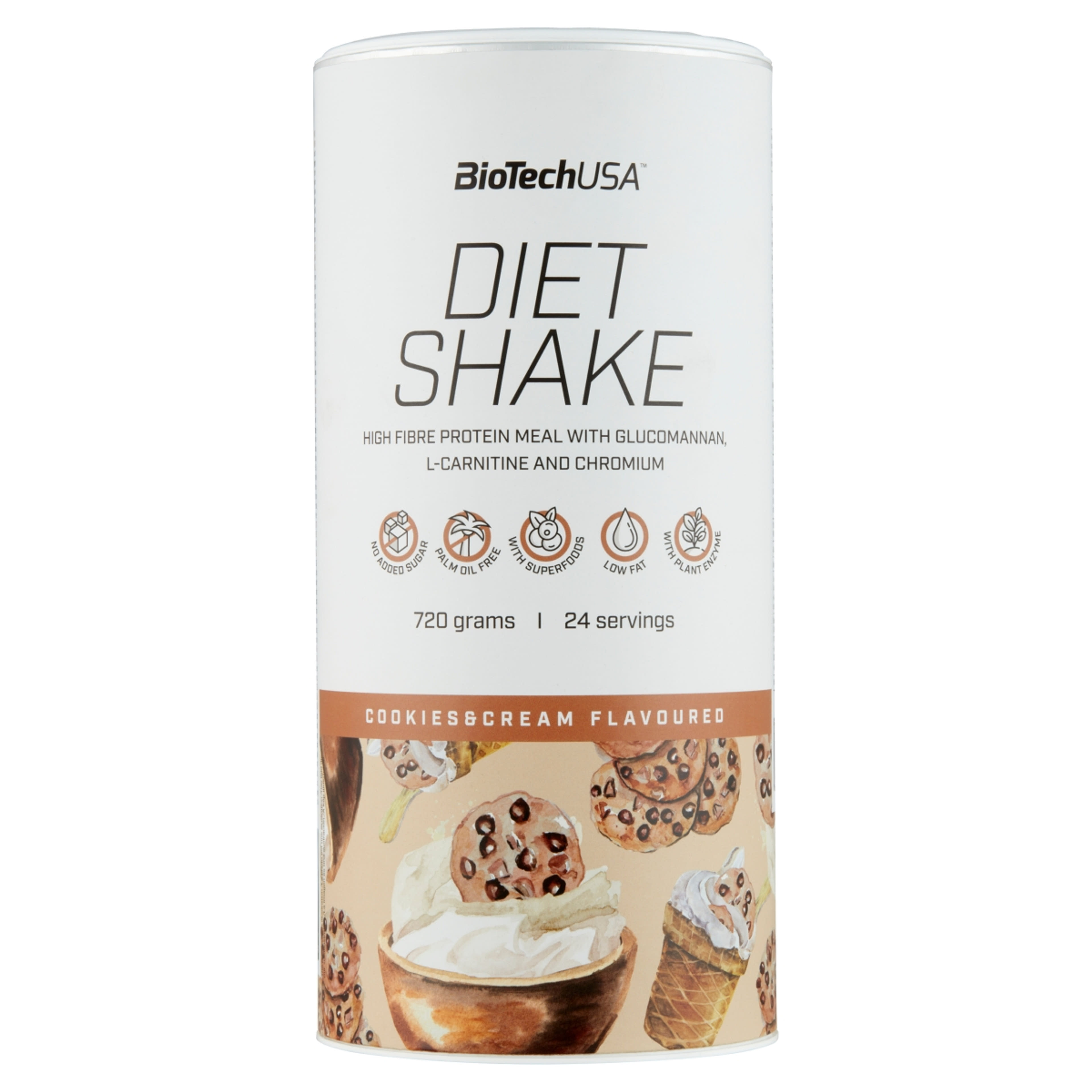 BioTechUsa Diet Shake cookies&cream - 720 g-1