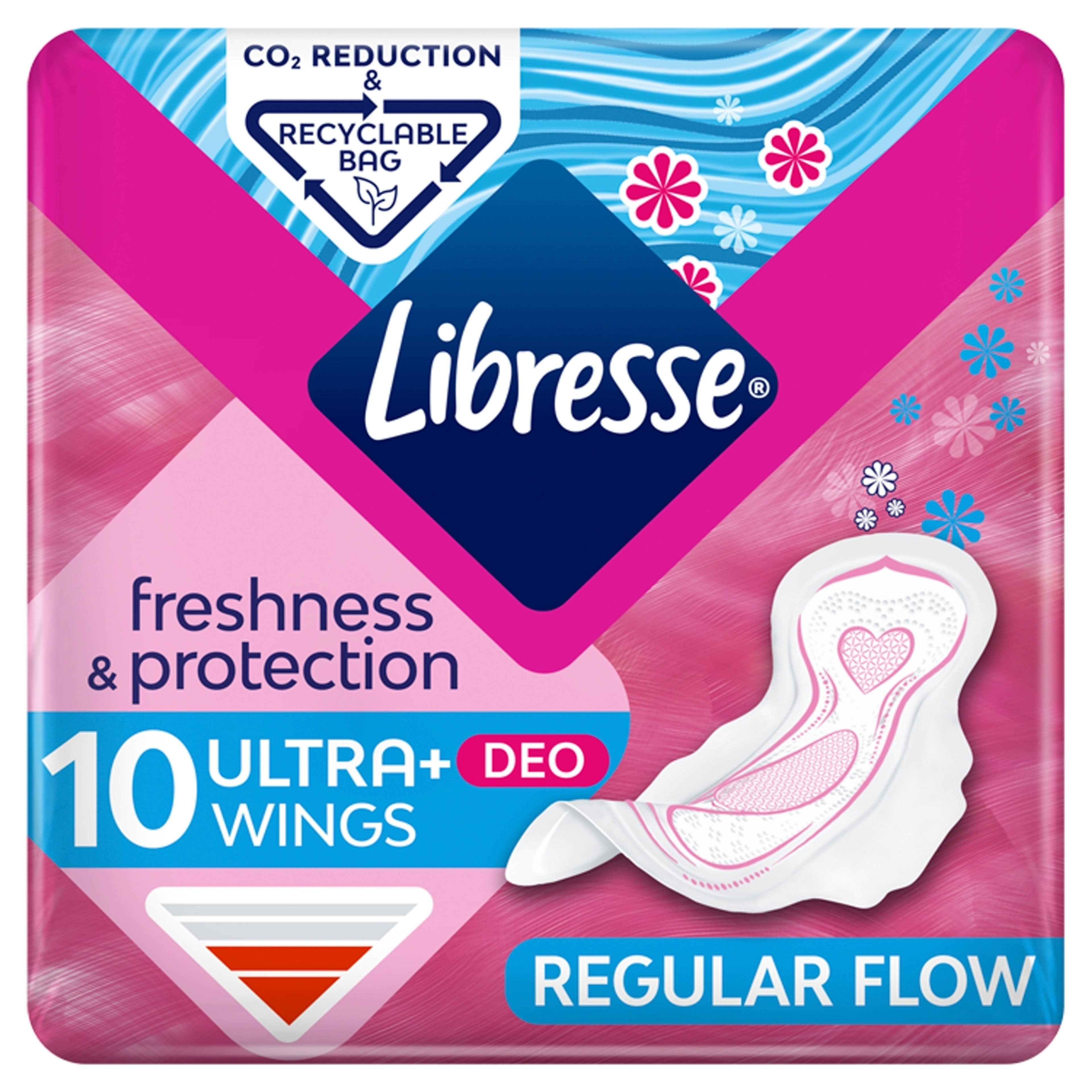 Libresse Ultra Normal Deo Fresh vékony szárnyas illatosított egészségügyi betét - 10 db-3