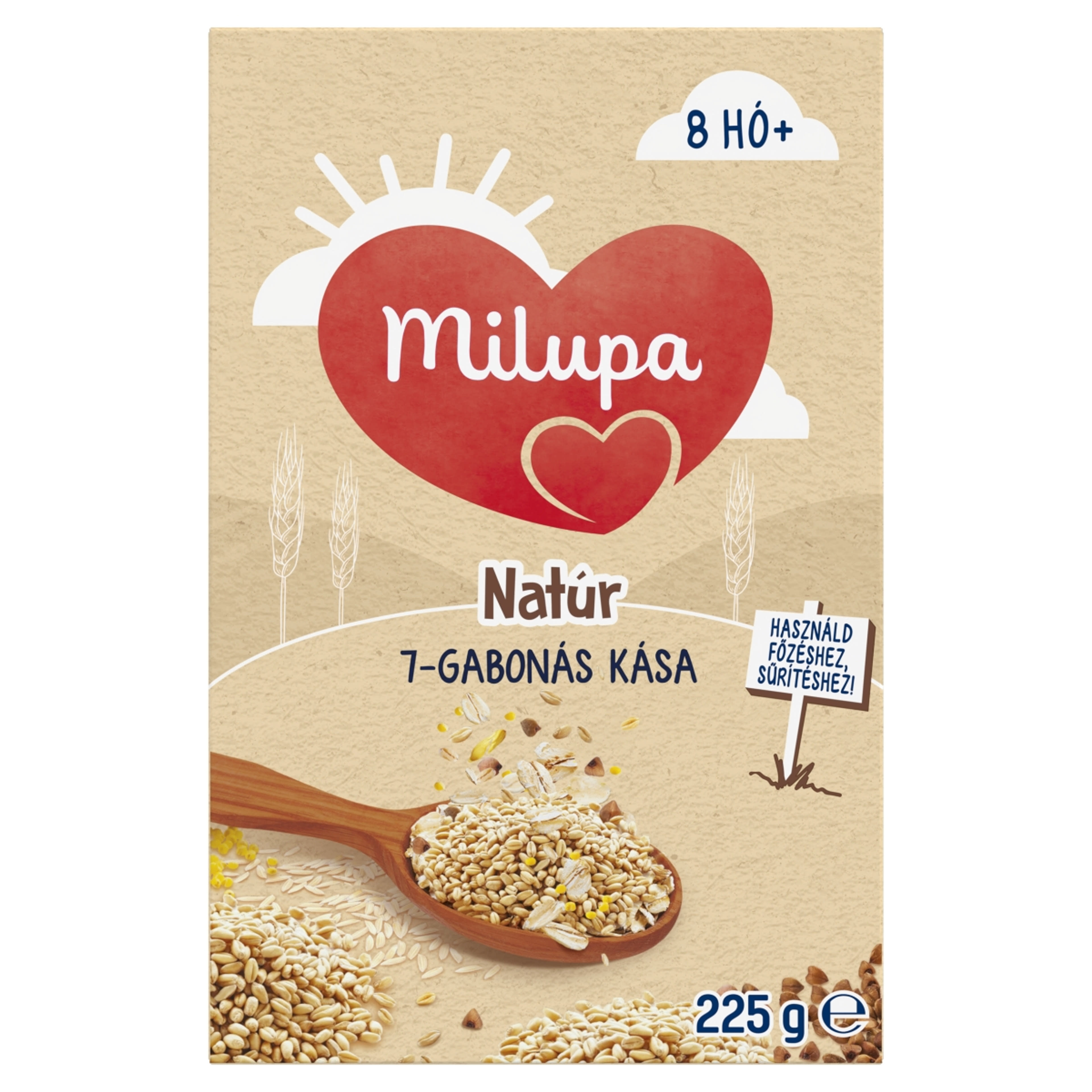 Milupa 6 hónapos kortól natur 7 gabonás kása - 225 g