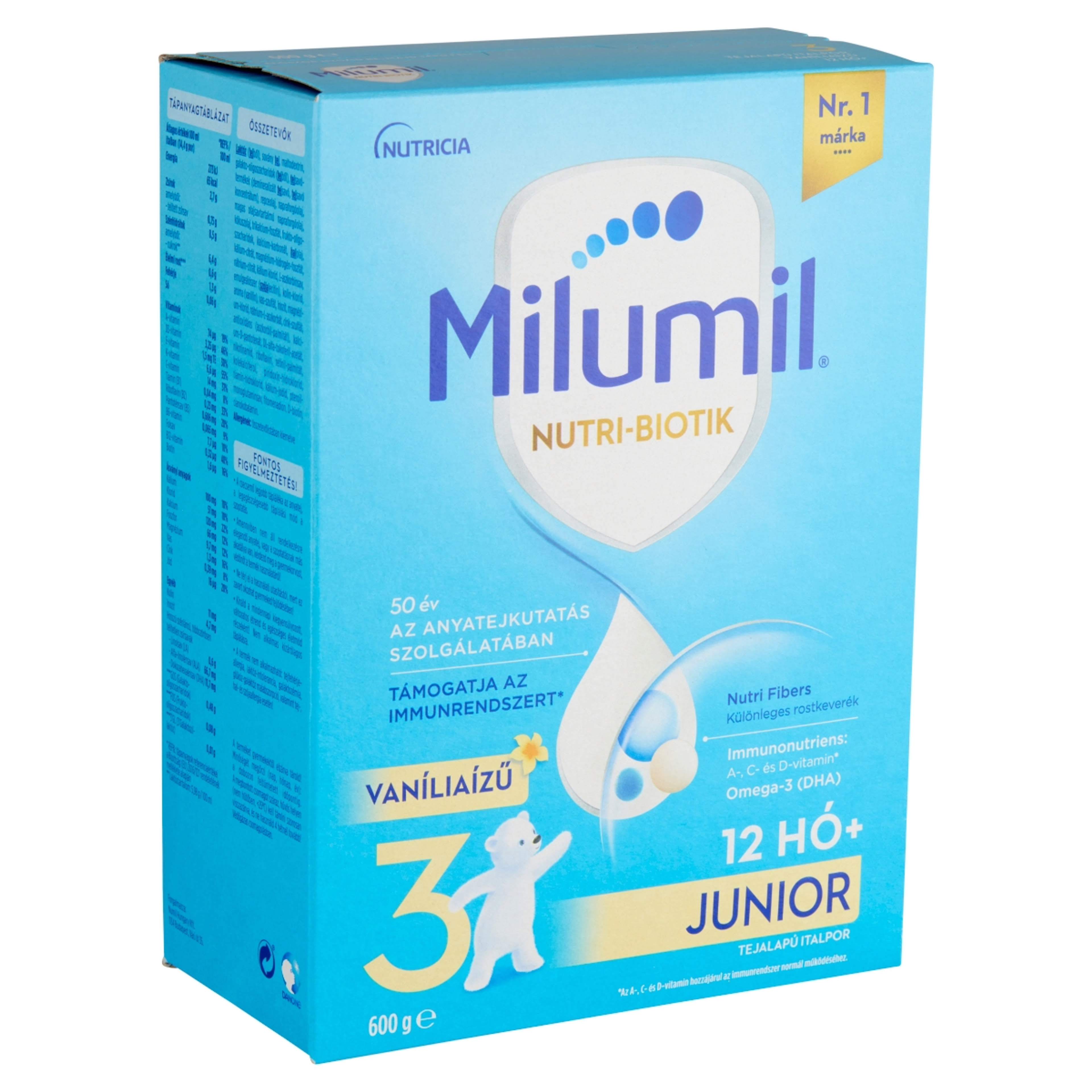 Milumil 3 Vaníliaízű Junior ital 12 hónapos kortól - 600 g-2