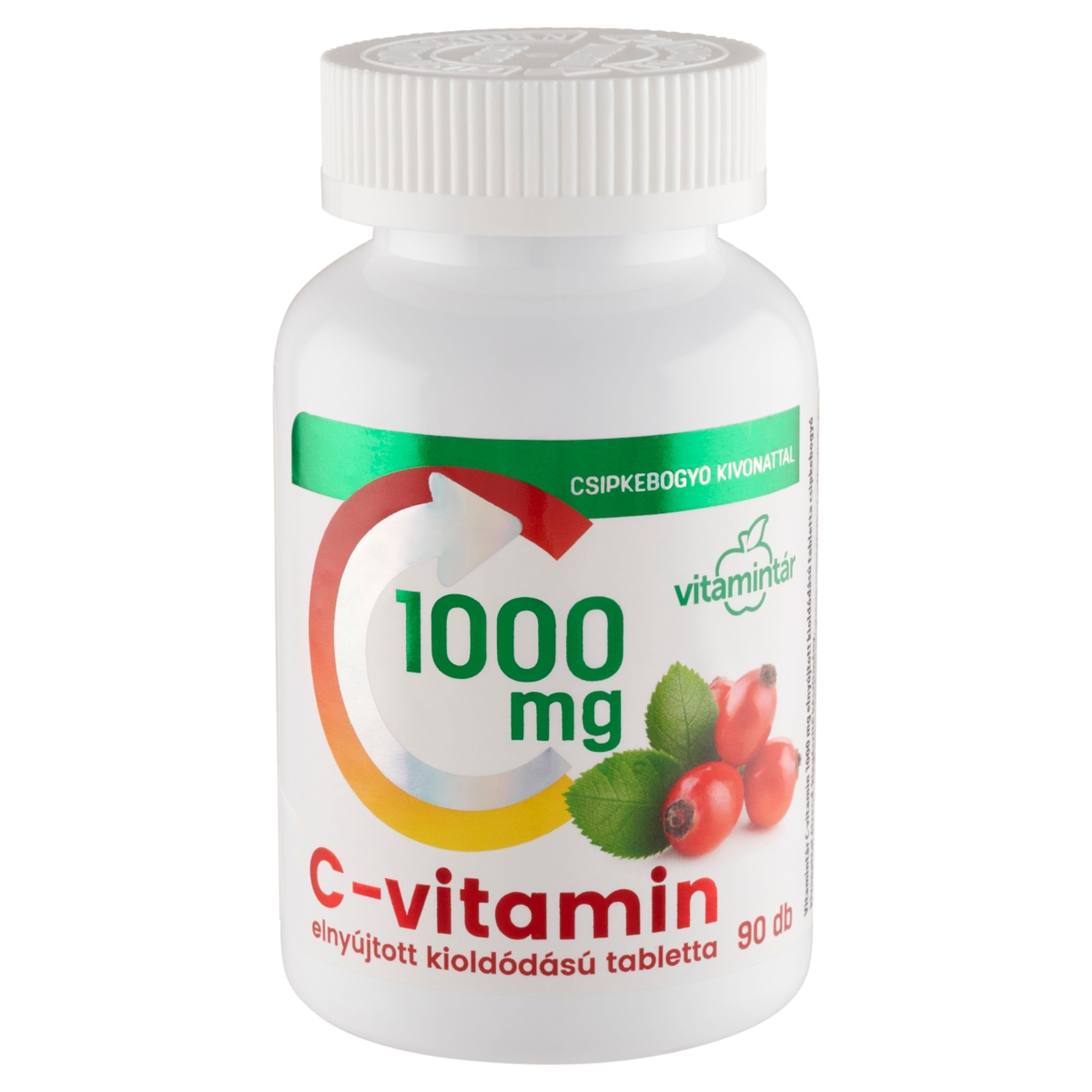 Vitamintár C-Vitamin Csipkebogyó Kivonattal 1000mg Tabletta - 90 db-2