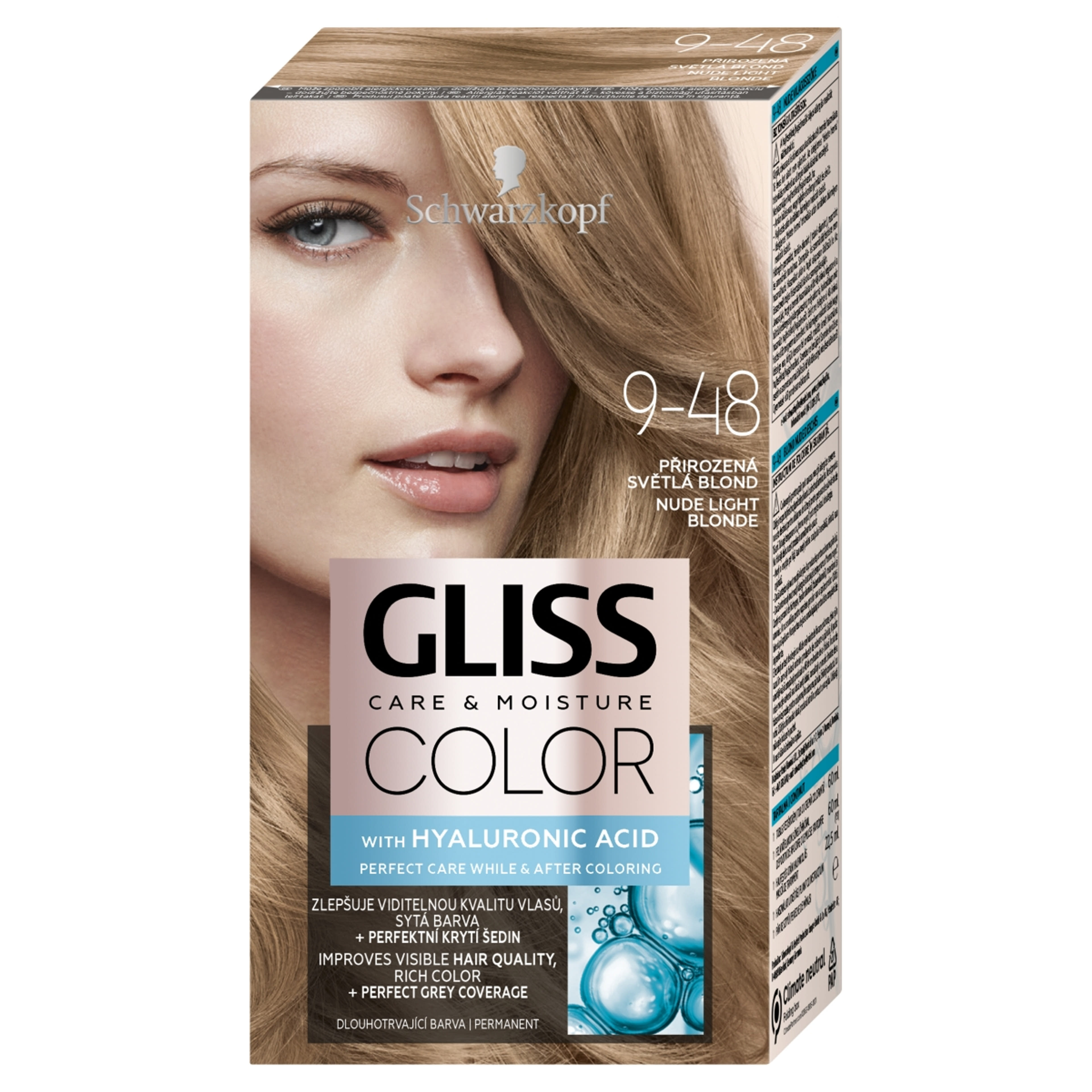 Schwarzkopf Gliss Color tartós hajfesték 9-48 természetes világosszőke - 1 db-1