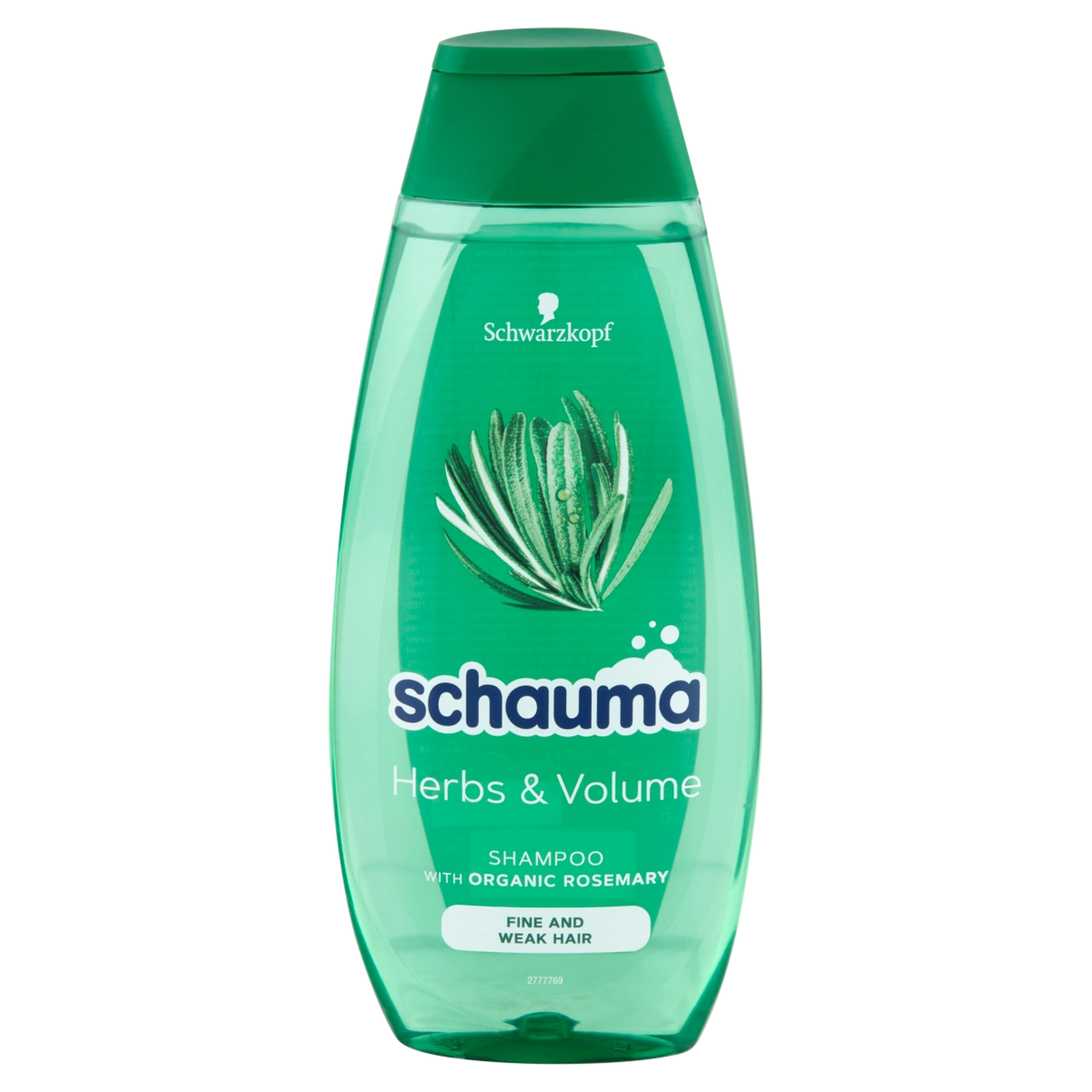 Schauma Herbs & Volume sampon, organikus rozmaring - 400 ml-2