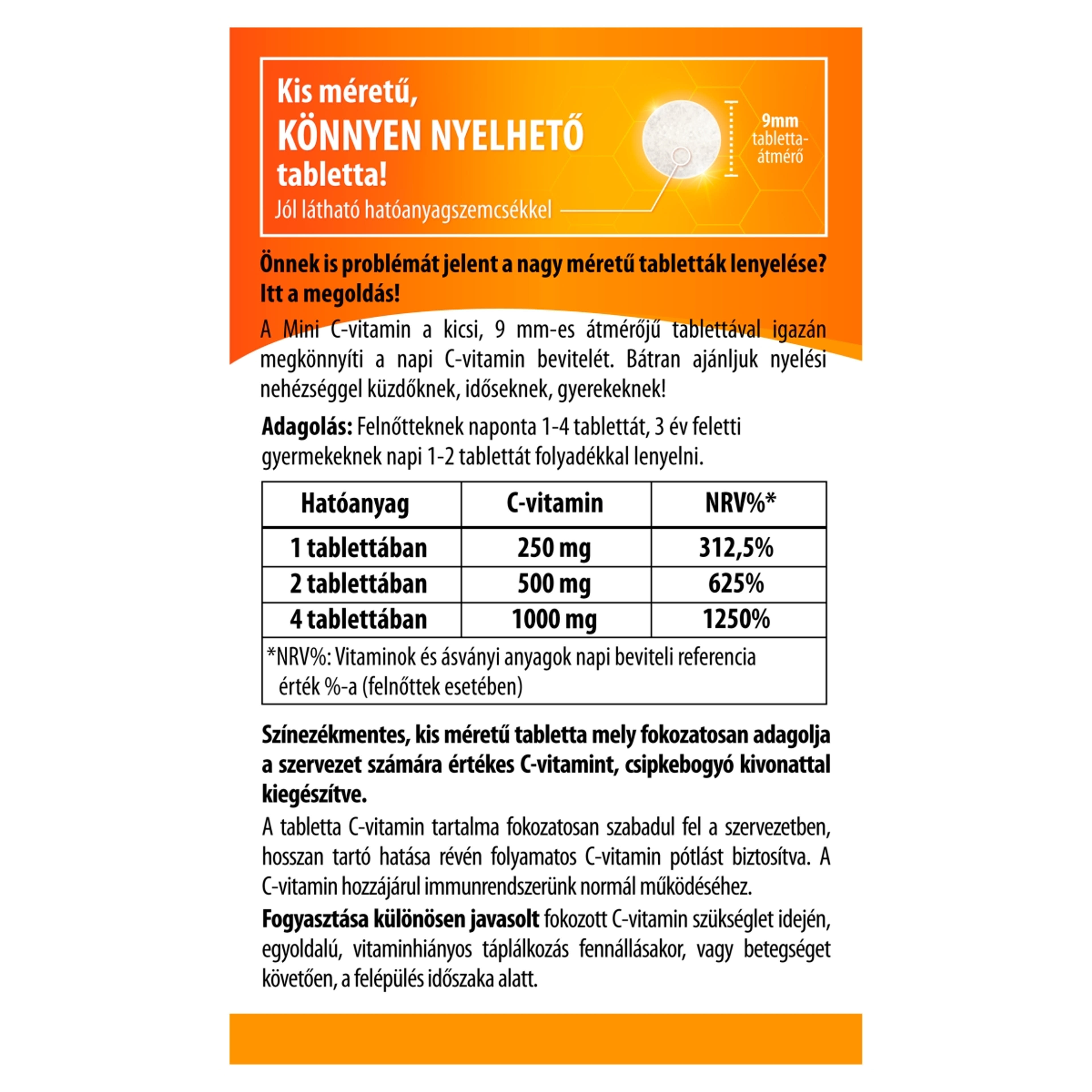 BioCo mini C-vitamin tabletta - 120 db-3