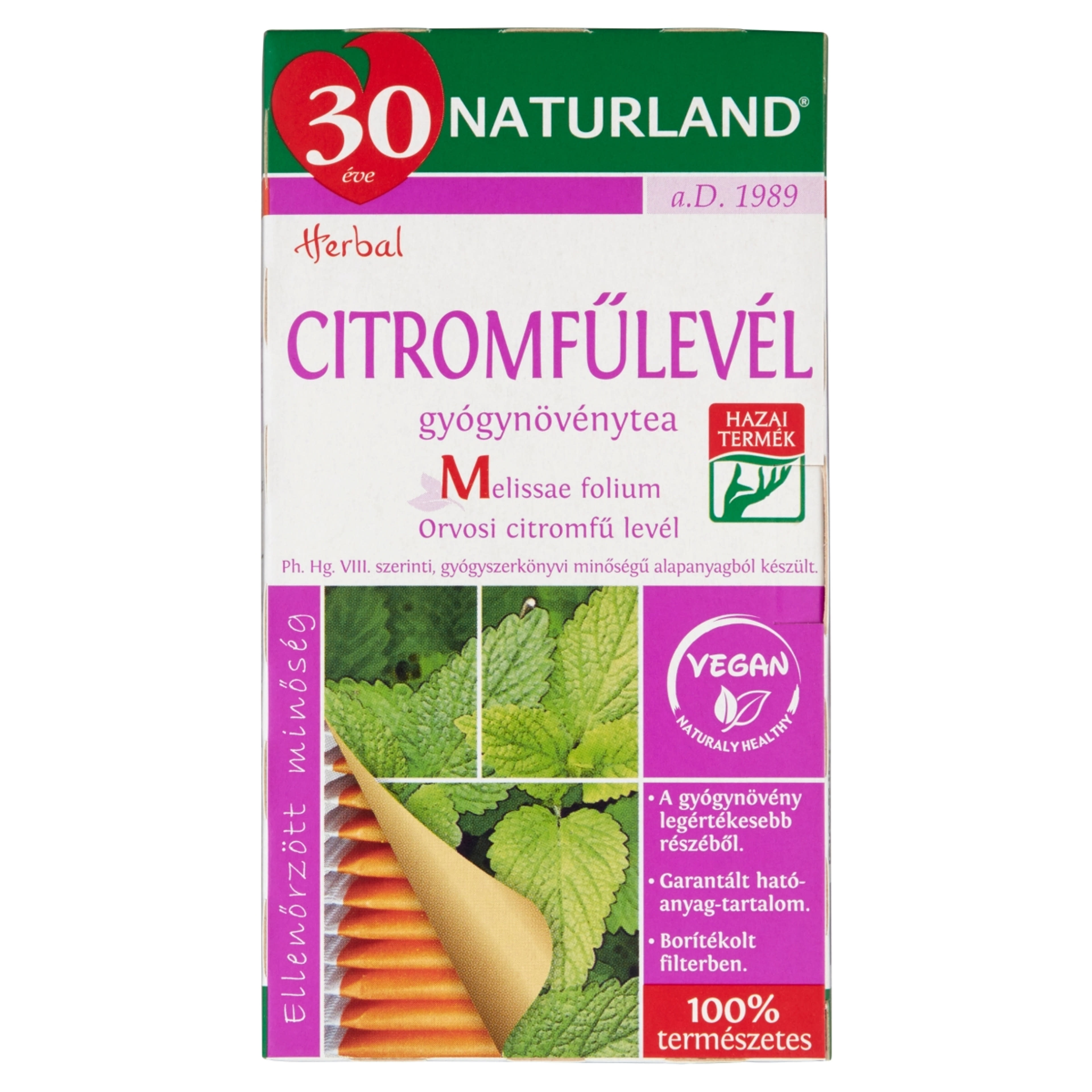 Naturland Citromfűlevél tea filteres - 25x1 g