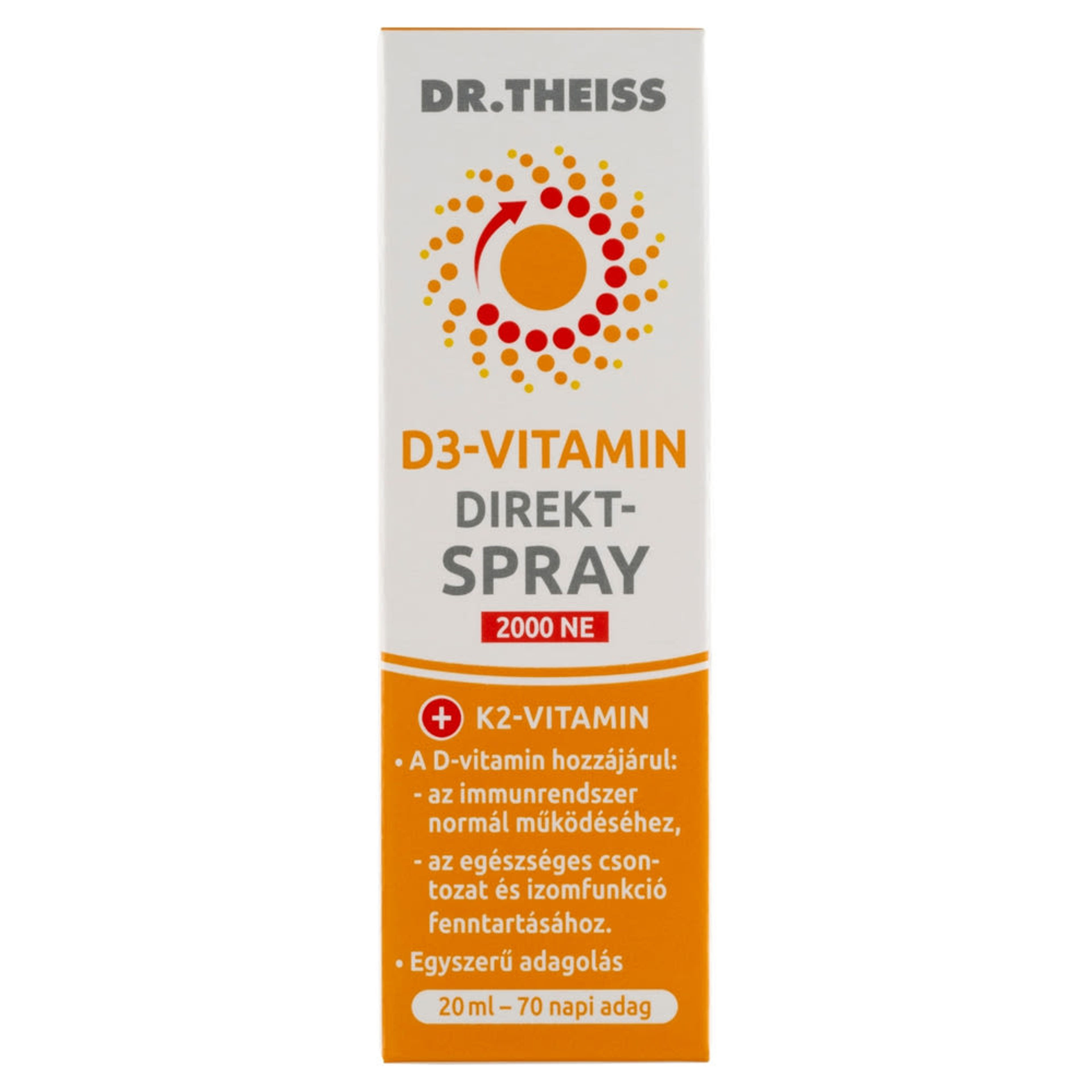 Dr. Theiss D-3 vitamin étrend-kiegészítő szájspray - 20 ml
