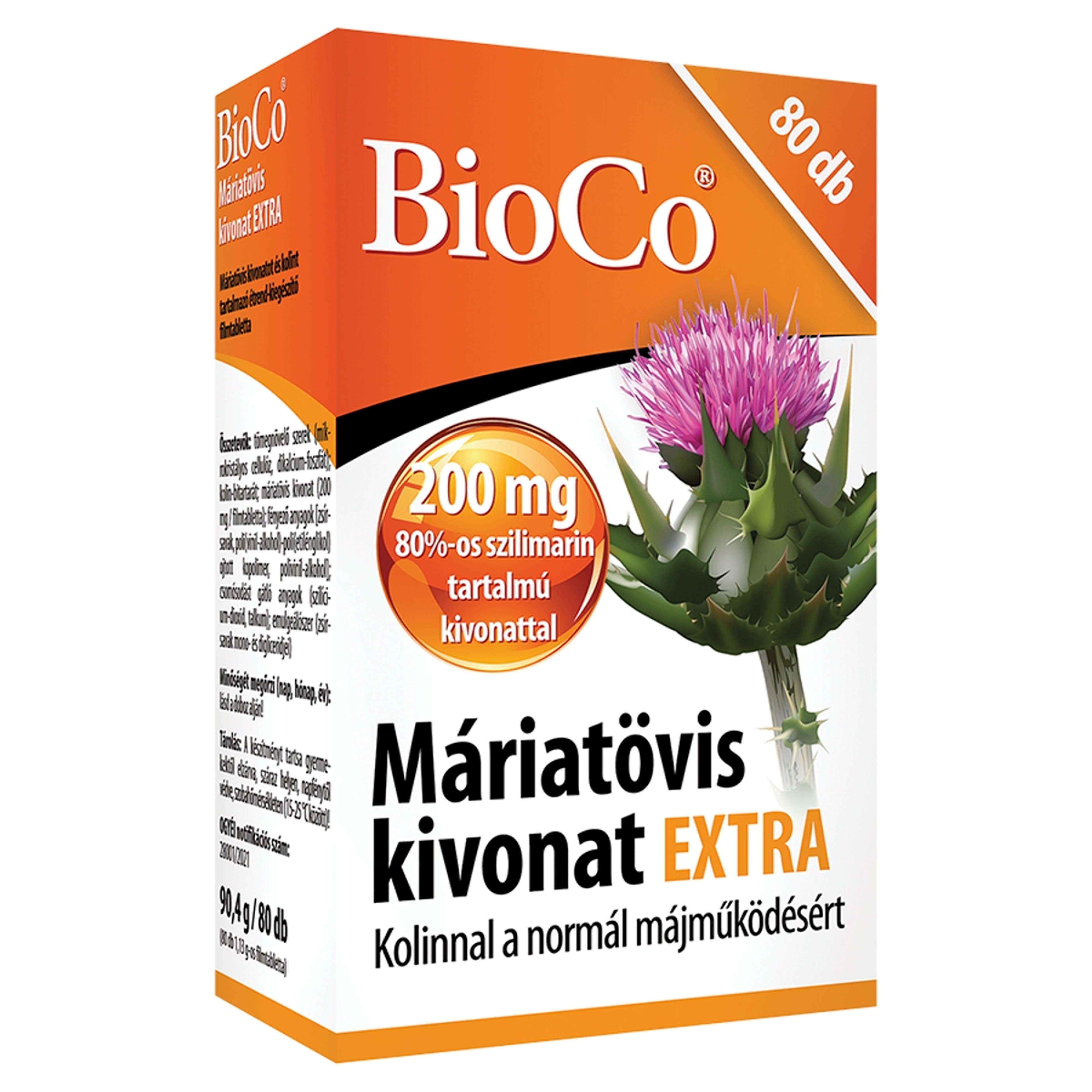 Bioco Mariatövis Extra étrendkiegészítő filmtabletta - 80 db-2