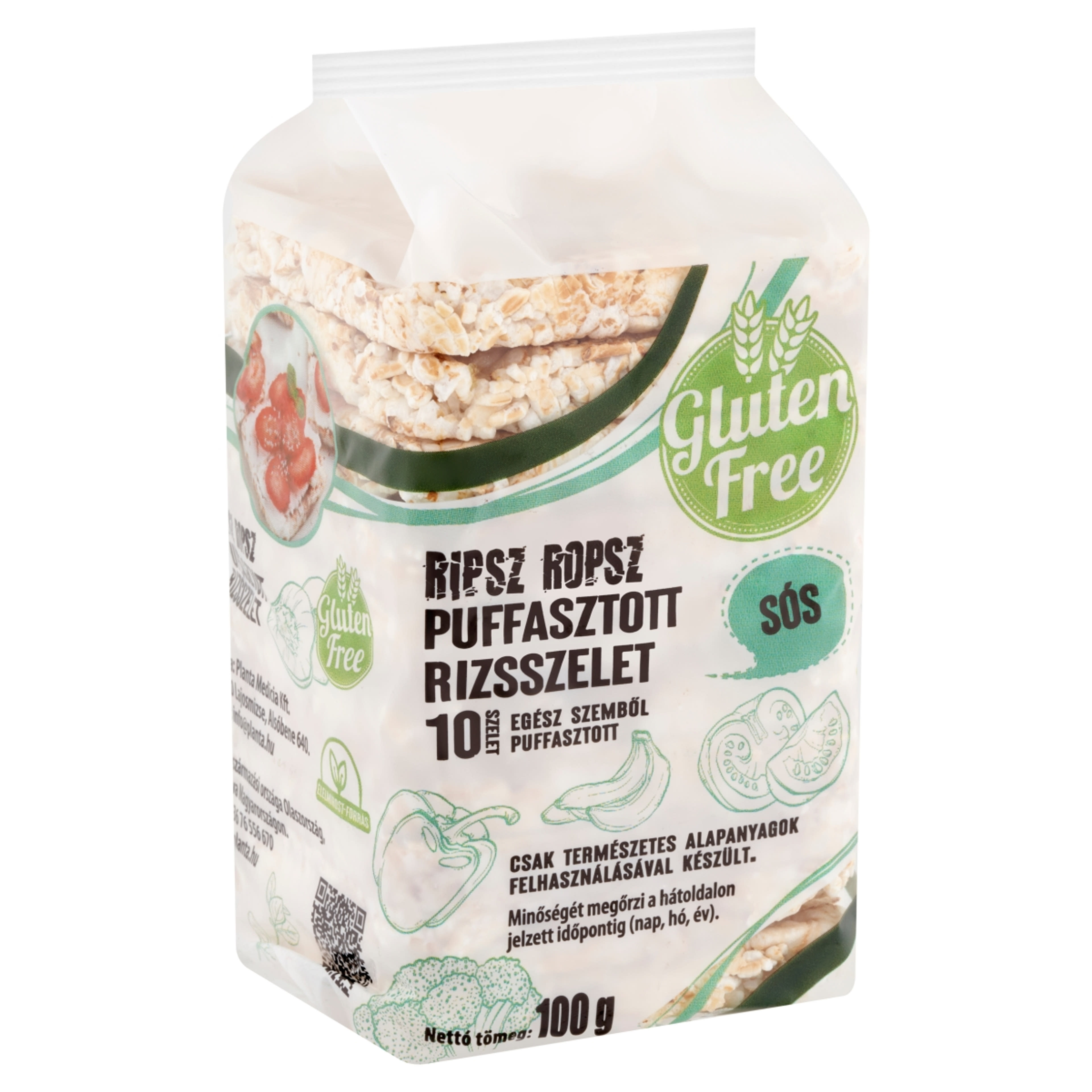 Ripsz Ropsz puffasztott rizsszelet, sós - 100 g-2