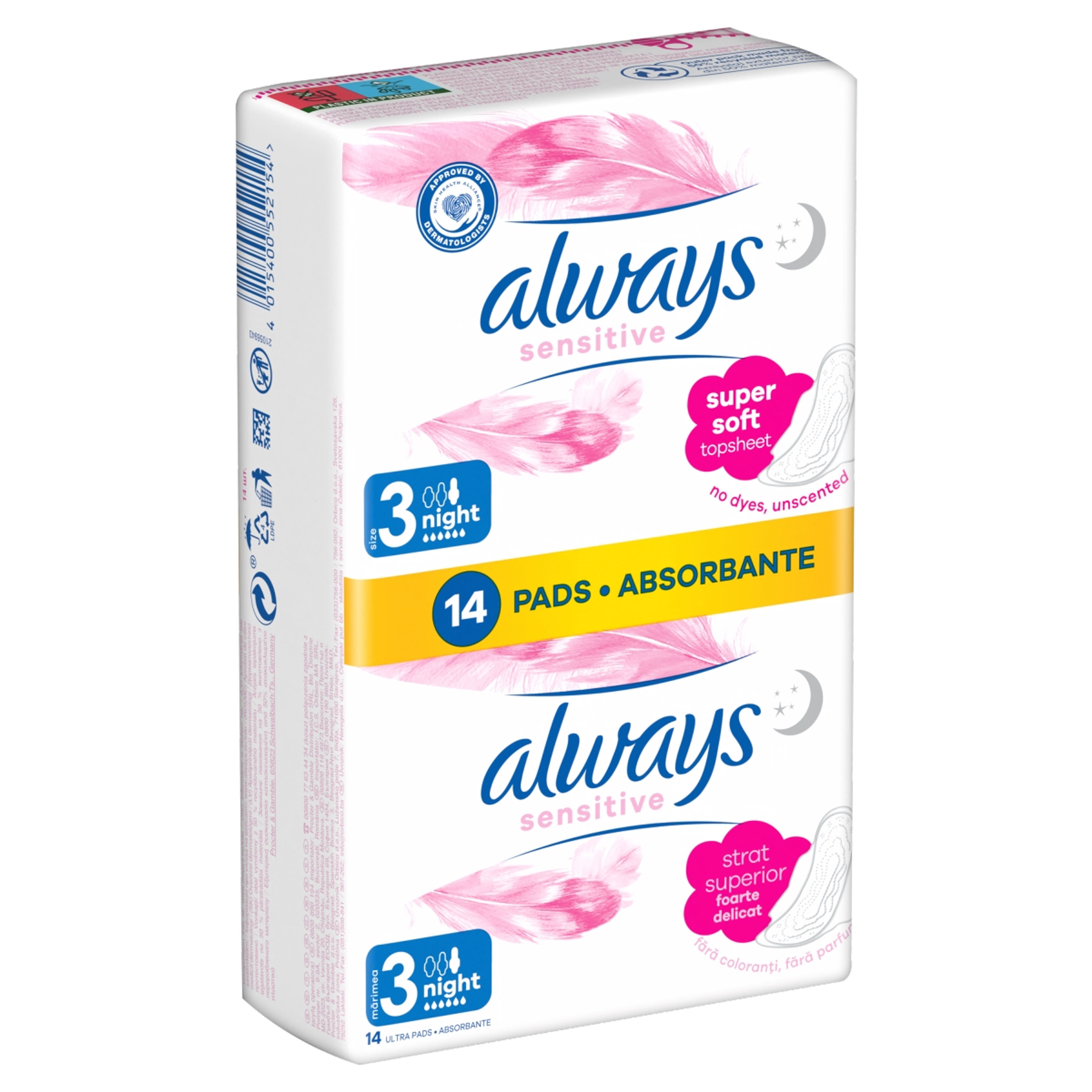 Always Sensitive Ultra Night intim betét - 14 db-2