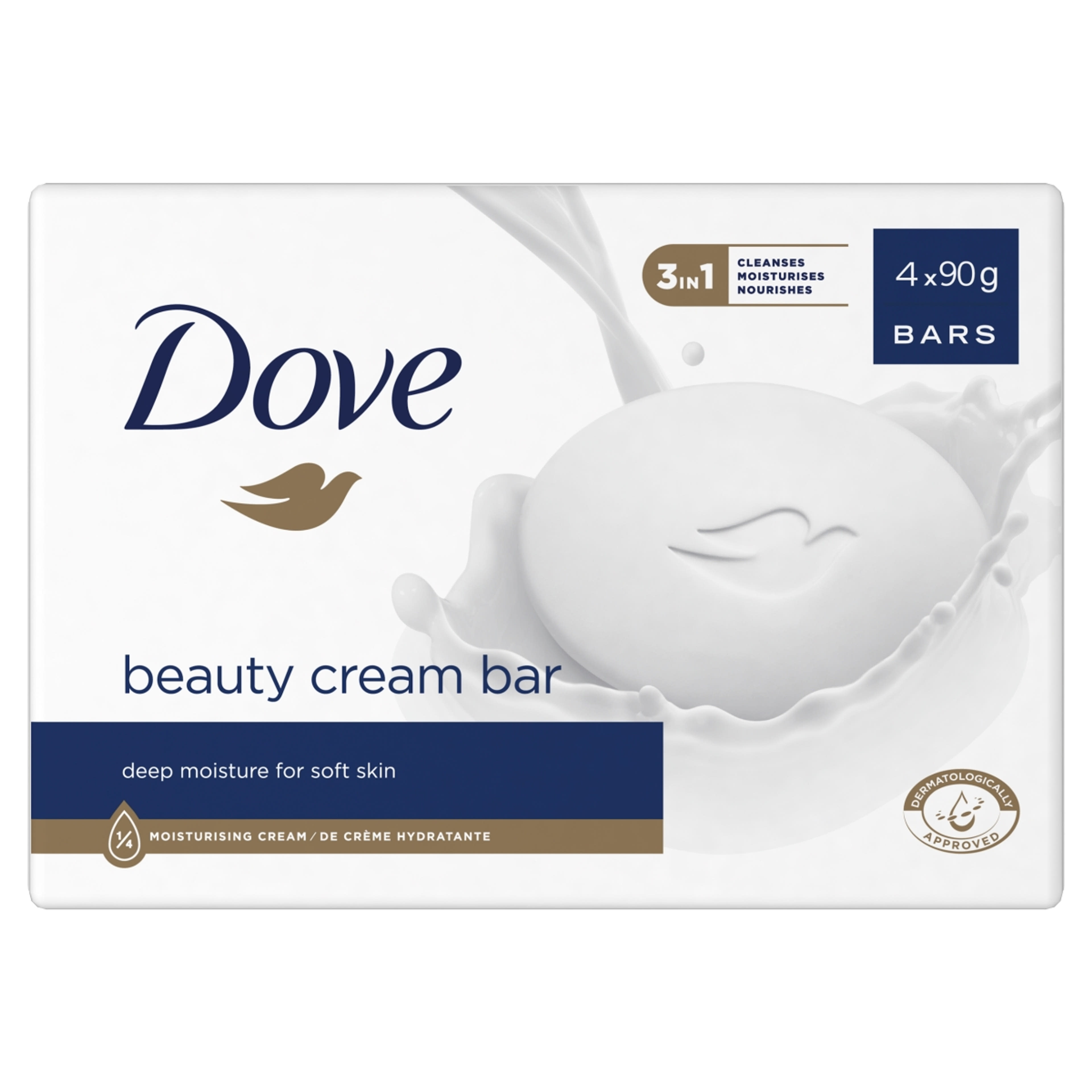 Dove Beauty Cream szépségápoló krémszappan 4 x 90 g - 360 g