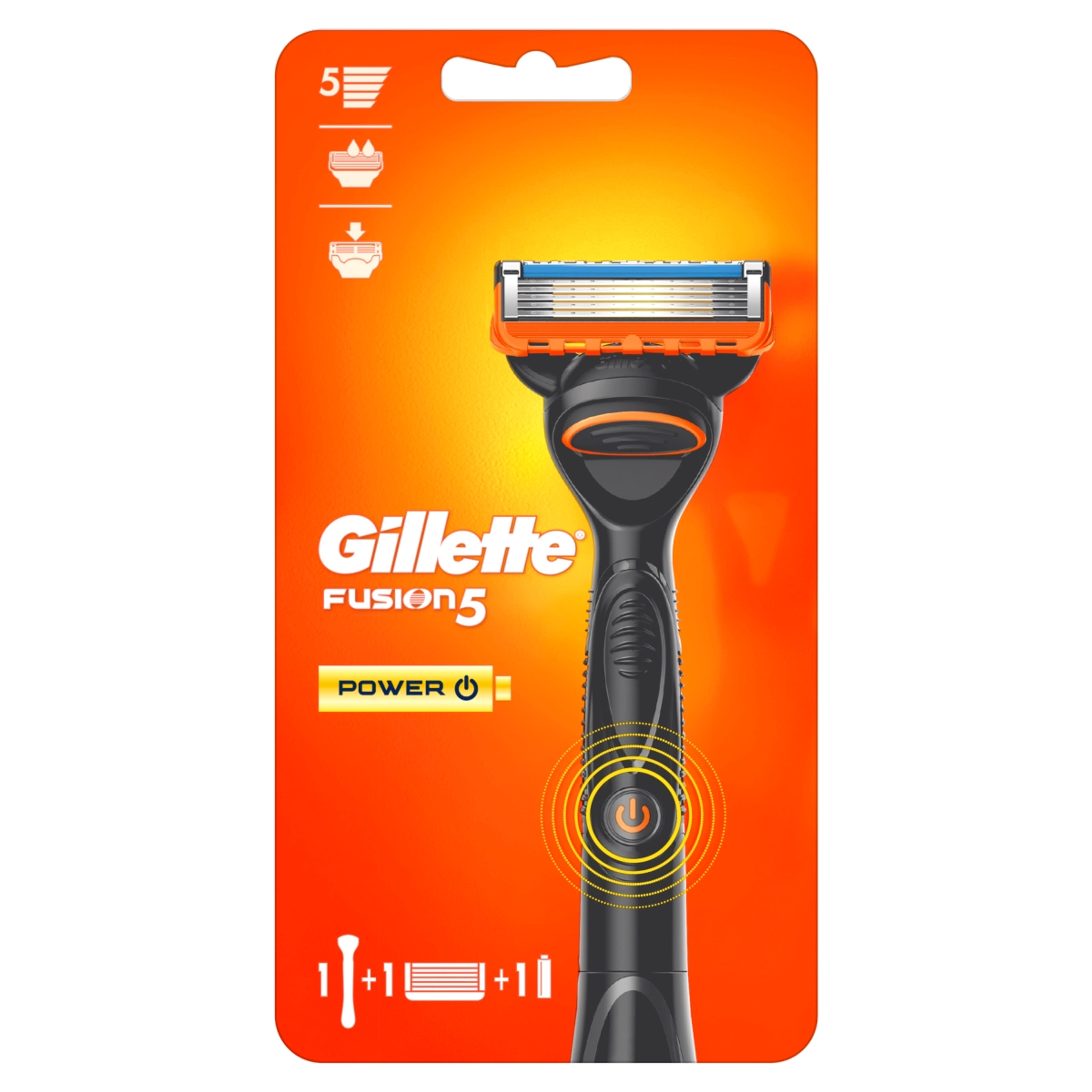 Gillette Fusion5 Power férfi borotva + 1 db borotvabetét - 1 db