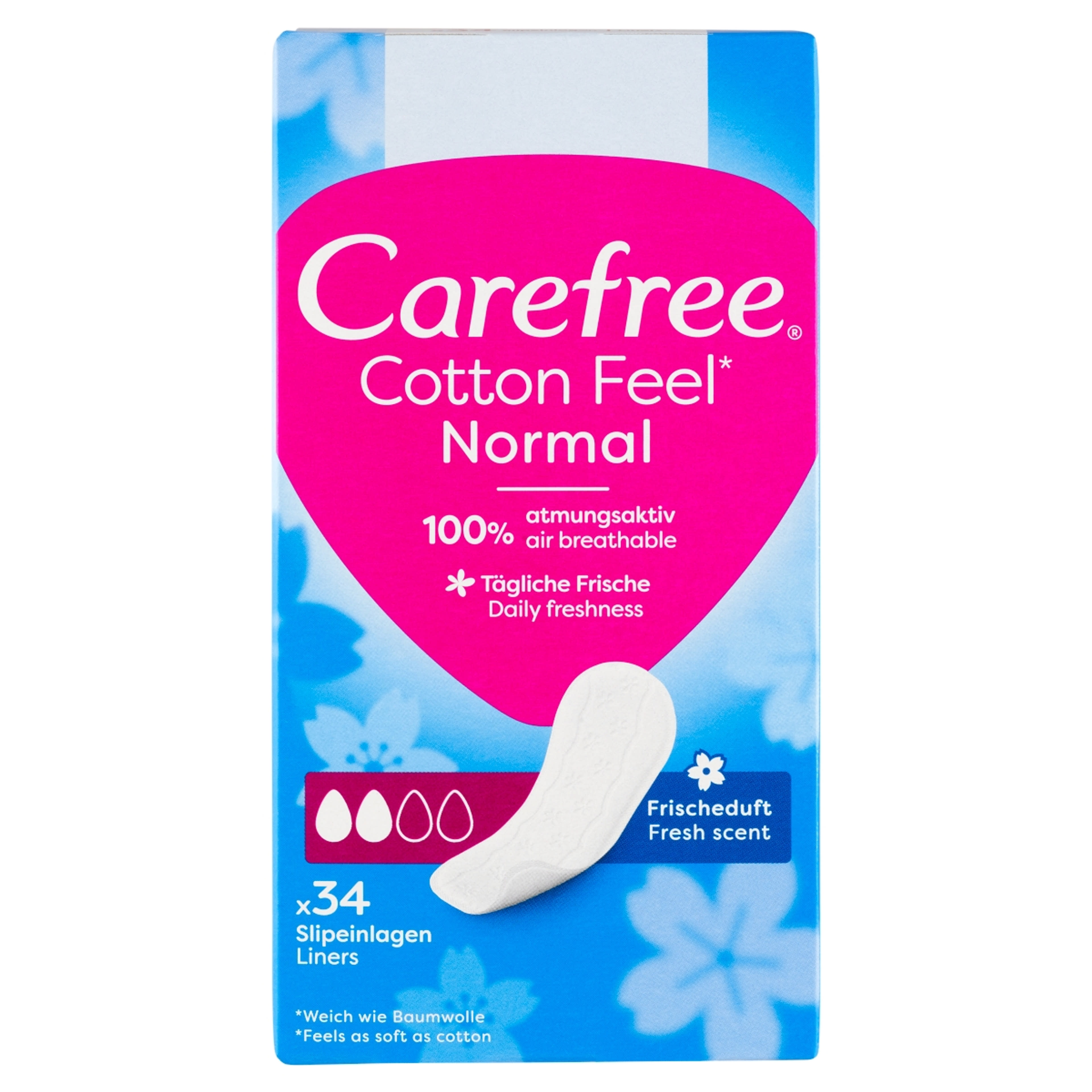 Carefree Cotton tisztasági betét friss illattal - 34 db-1