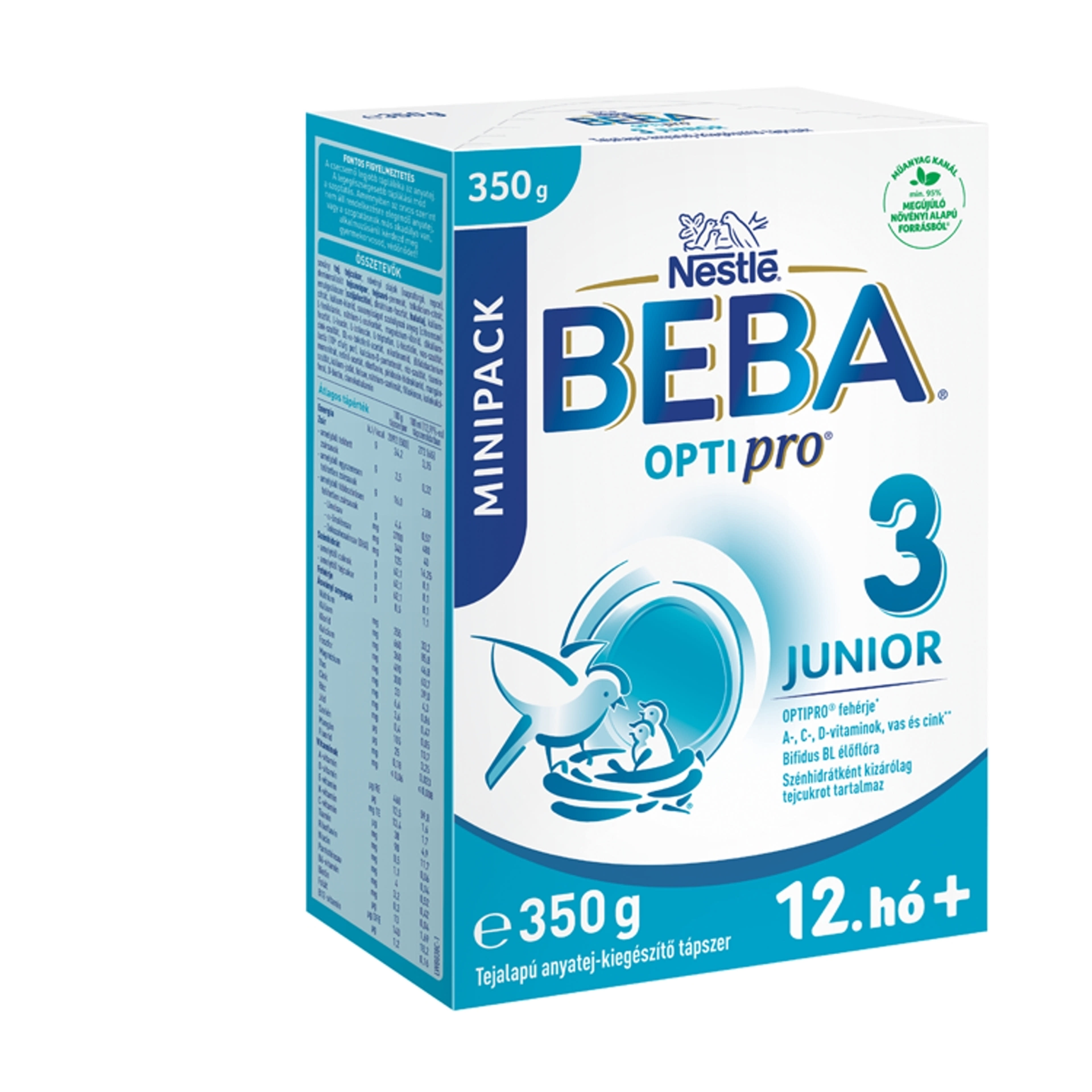 Beba Optipro Junior 3 tejalapú anyatej-kiegészítő tápszer 12. hónapos kortól - 350 g-3