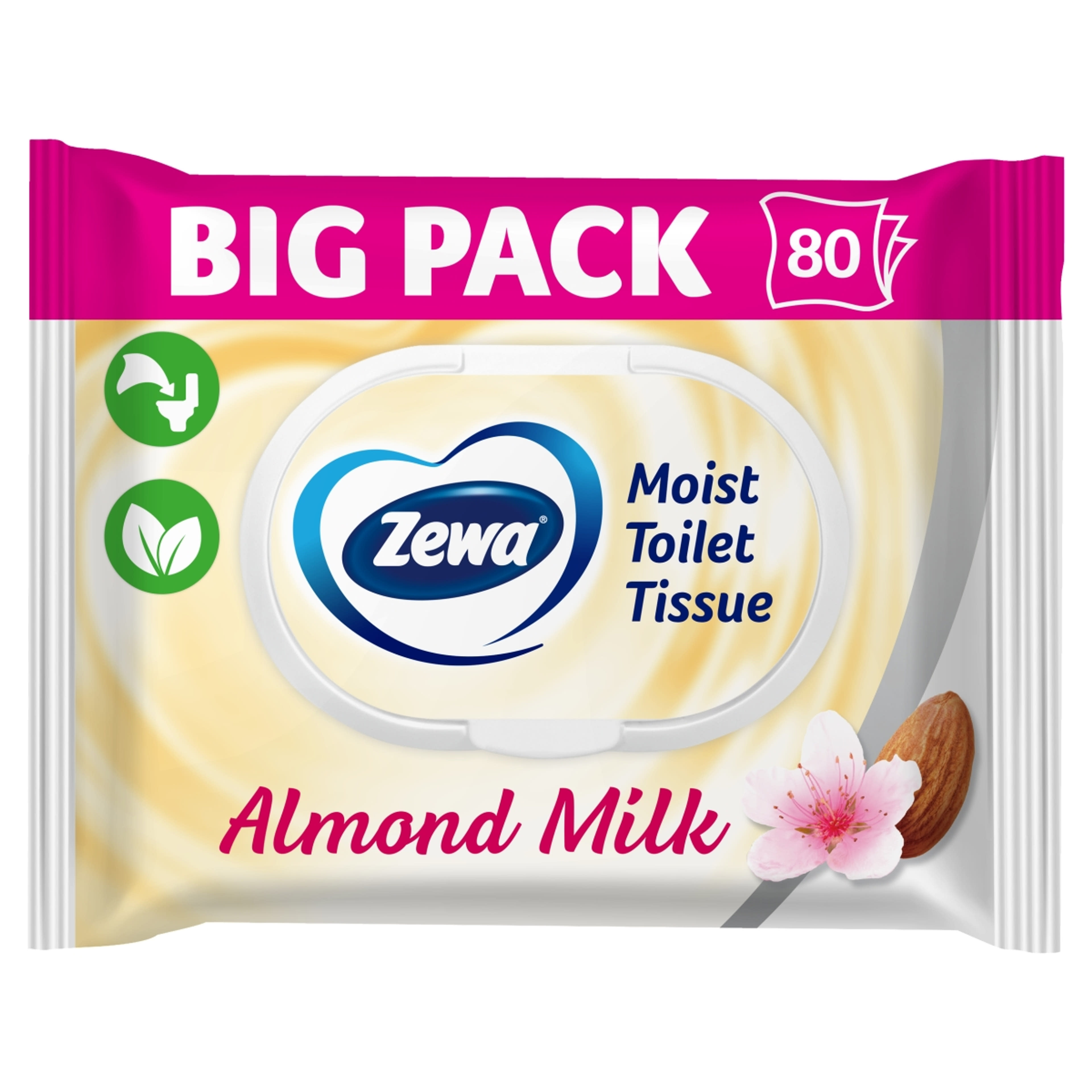 Zewa Almond Milk BigPack nedves toalettpapír - 80 db-5