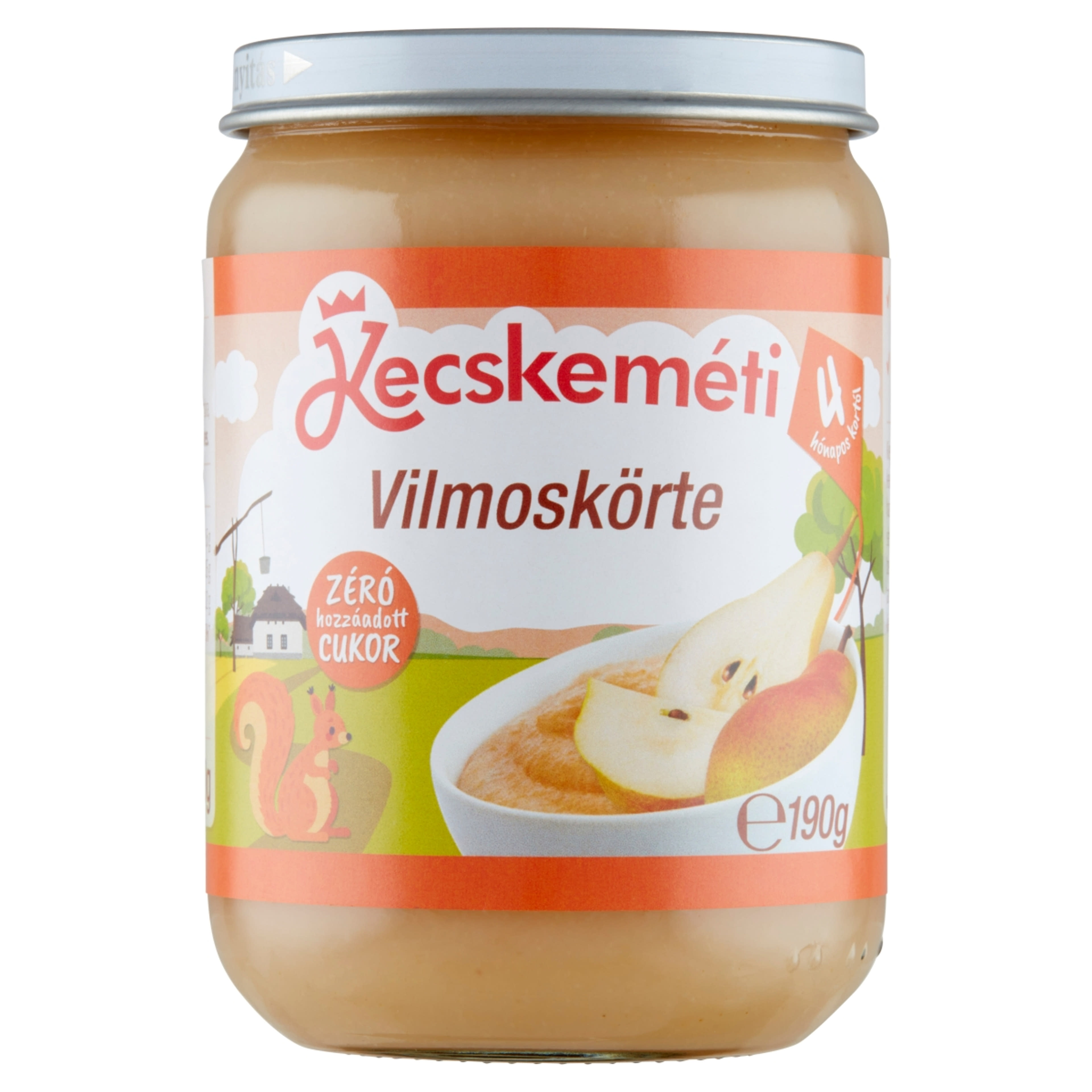 Kecskeméti Bébiétel Vilmoskörte 4 Hónapos Kortól - 190 g-1