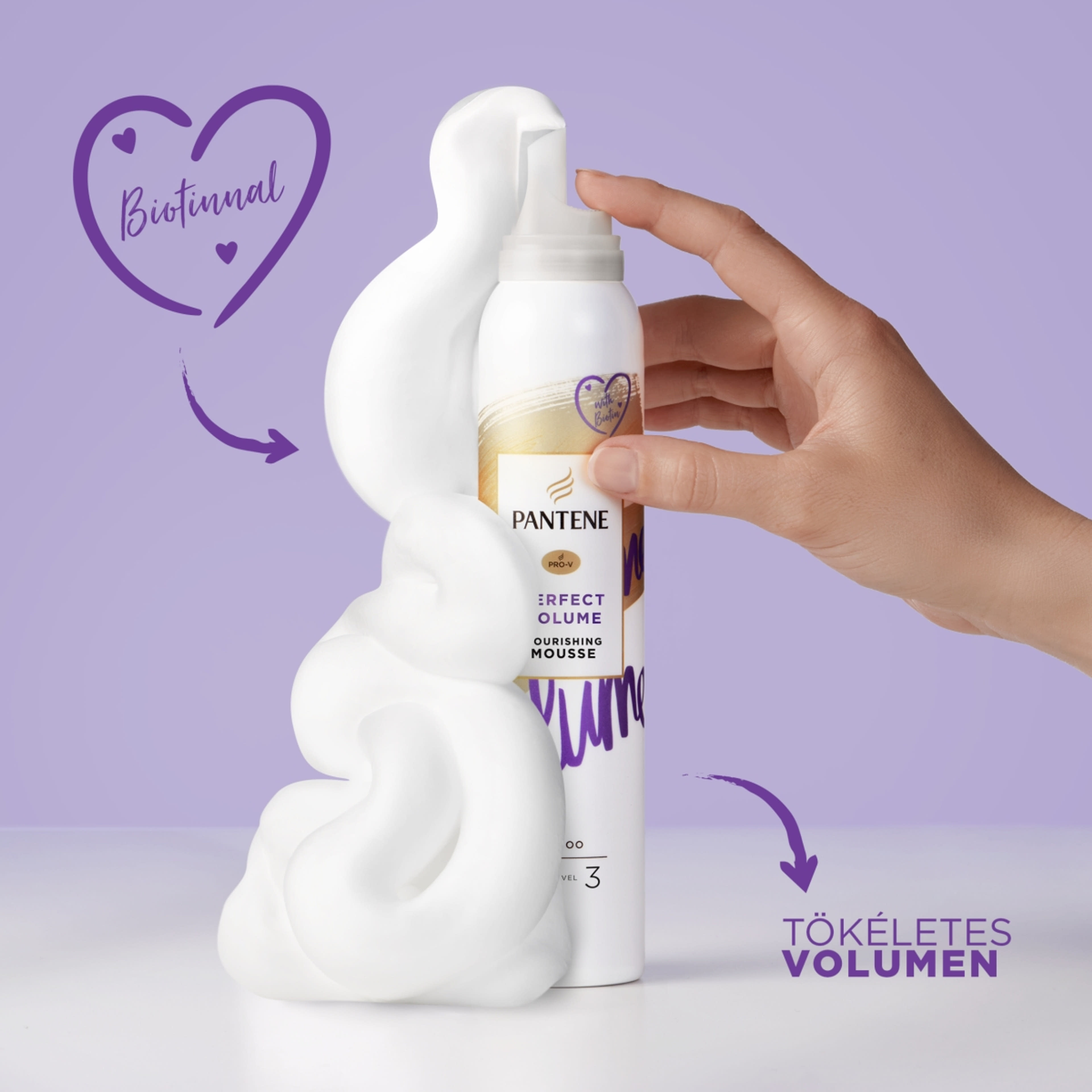 Pantene Pro-V Perfect-Volume hővédő hajhab biotinnal - 200 ml-3