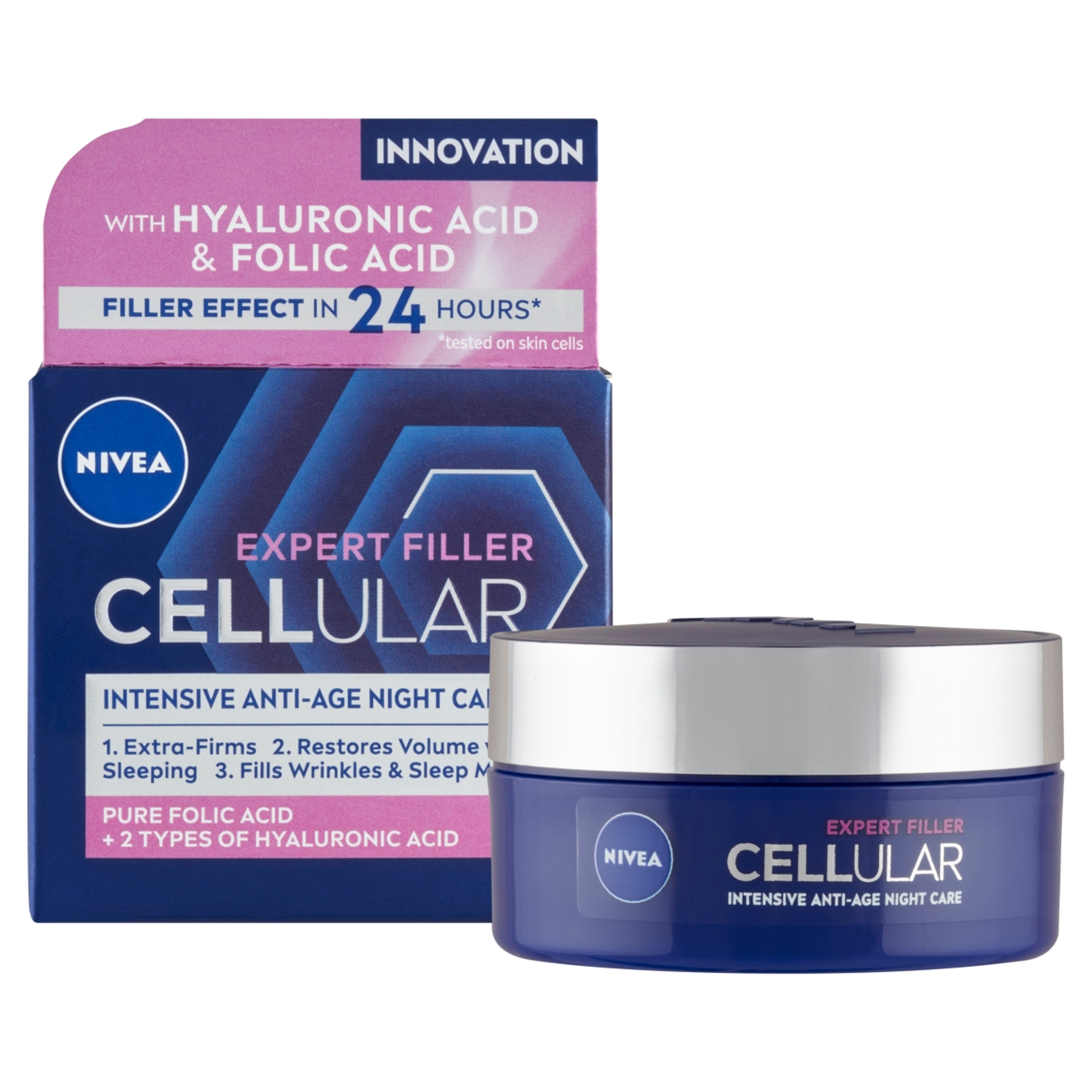 Nivea Hyaluron Cellular Filler Feszesítő Éjszakai Arckrém - 50 ml-2