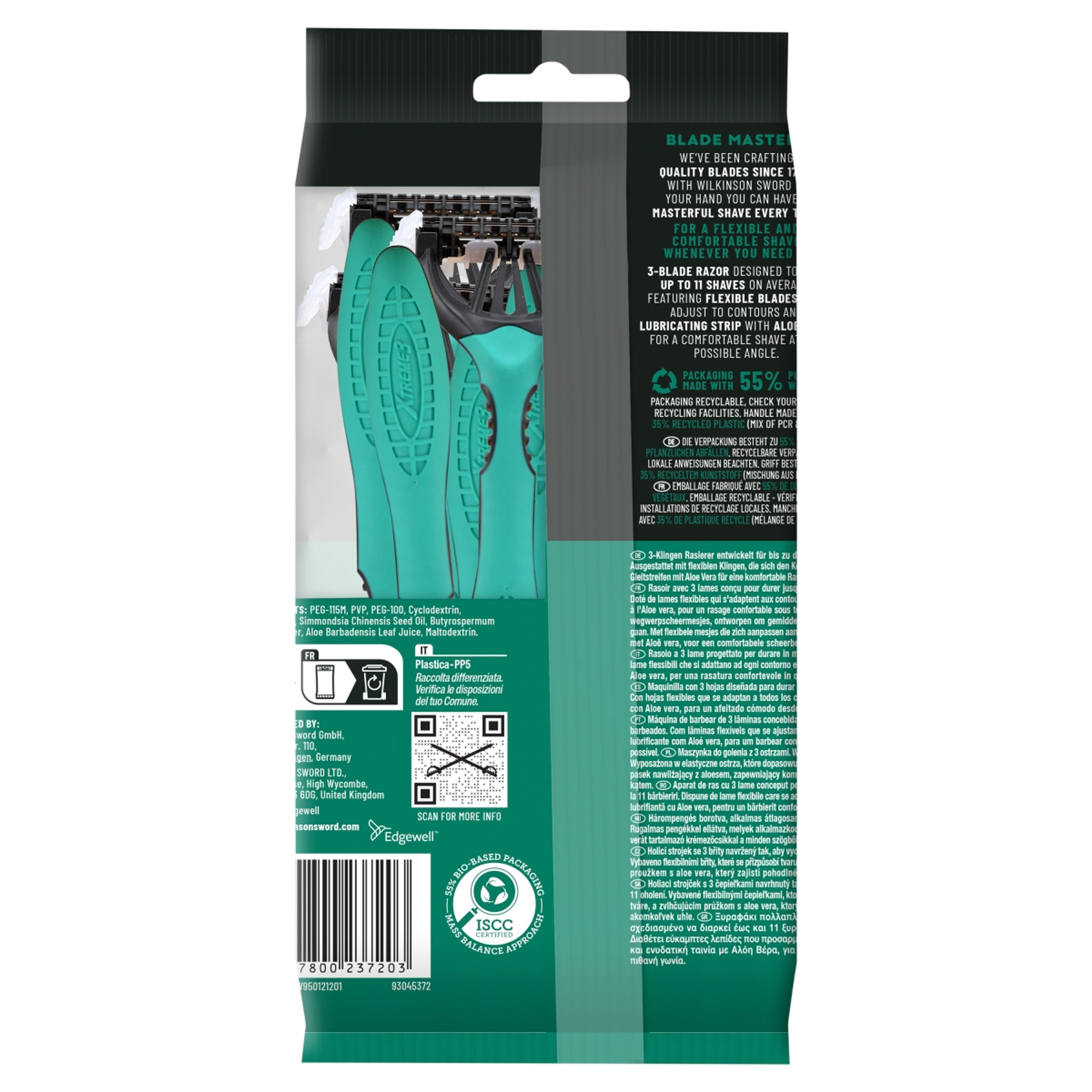 Wilkinson Xtreme3 sensitive eldobható borotva férfi - 12 db-2