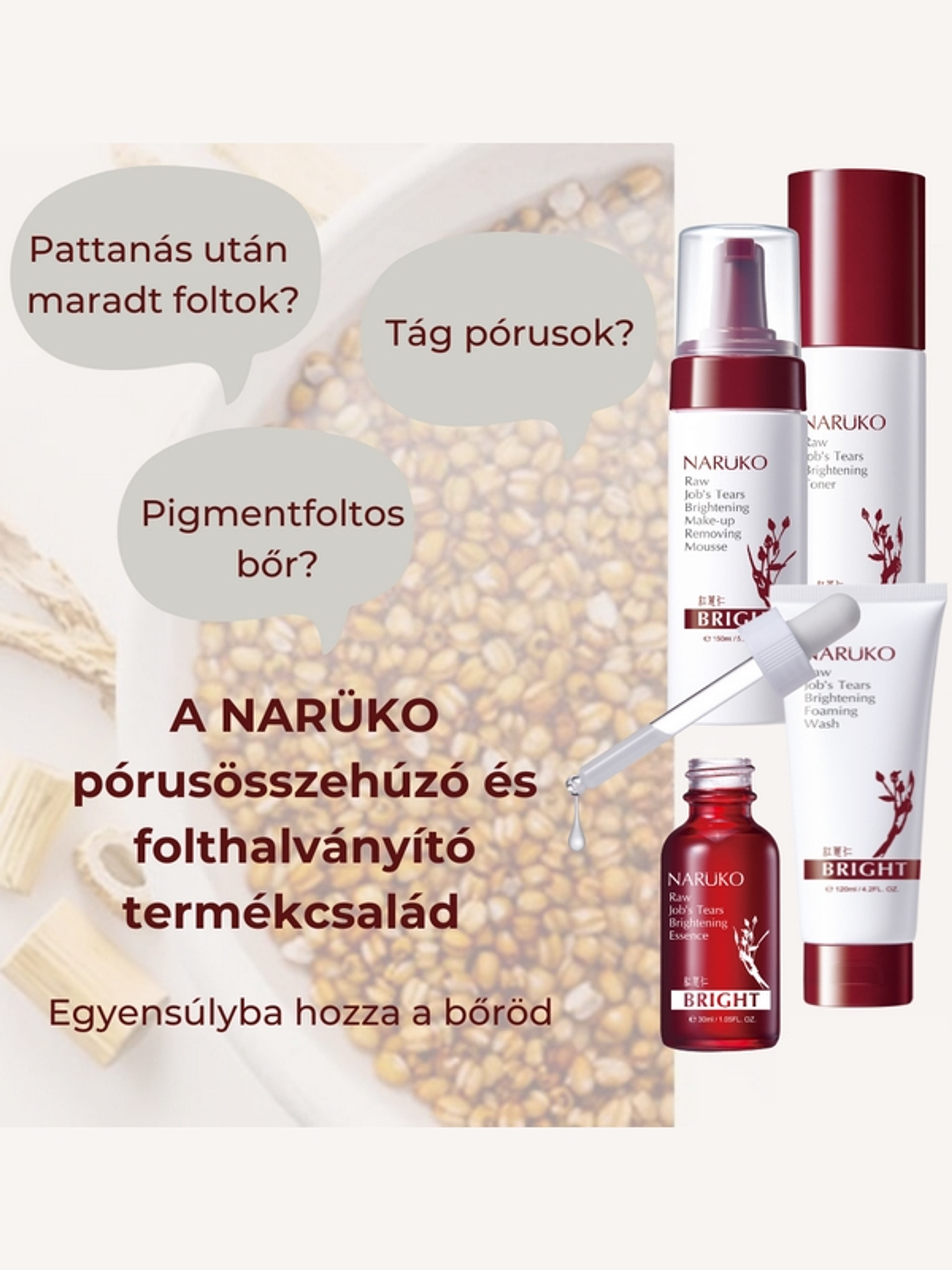 Narüko pórusösszehúzó és folthalványító eszencia - 30 ml-3