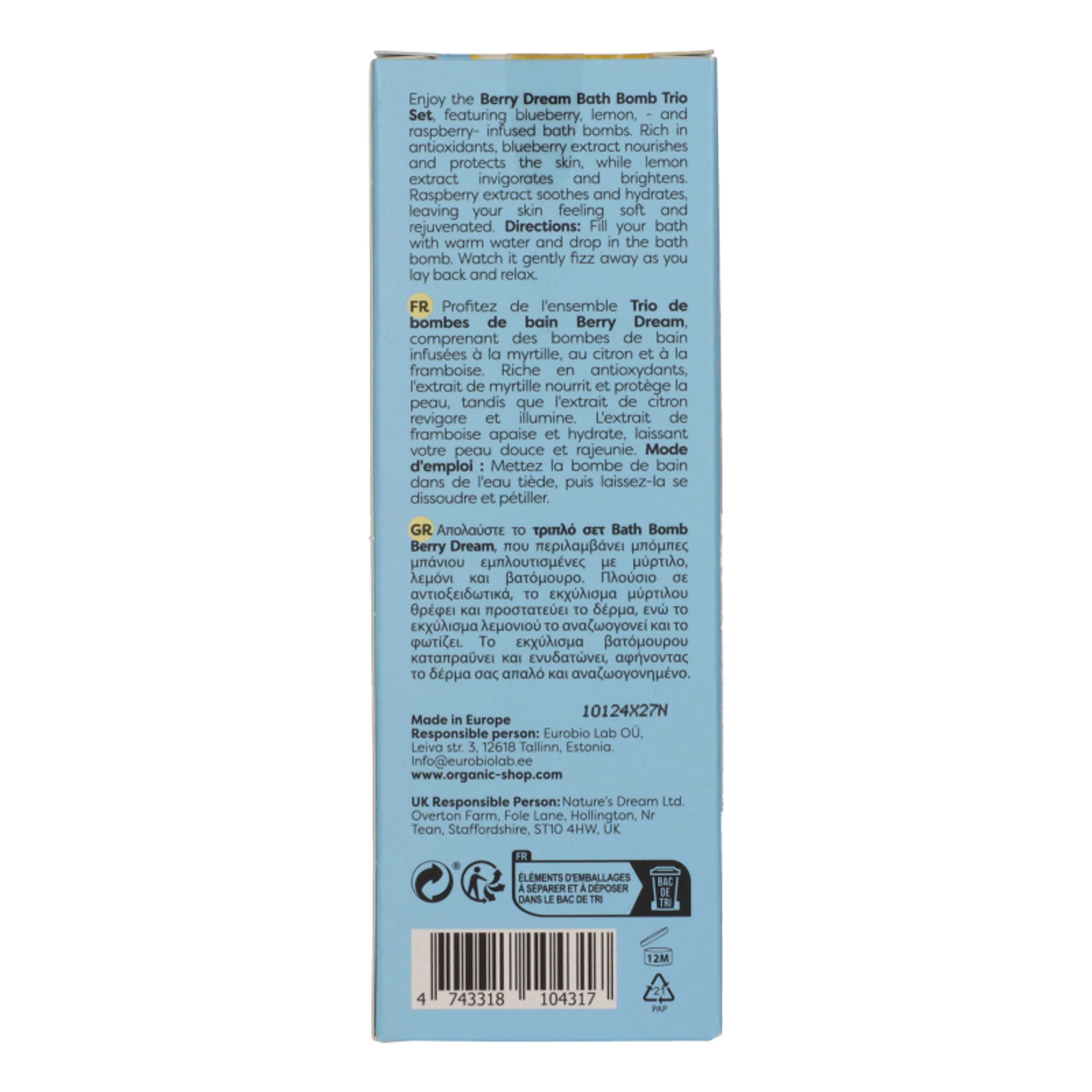 Organic Shop Berry Dream fürdőbomba trio - 255 g-3