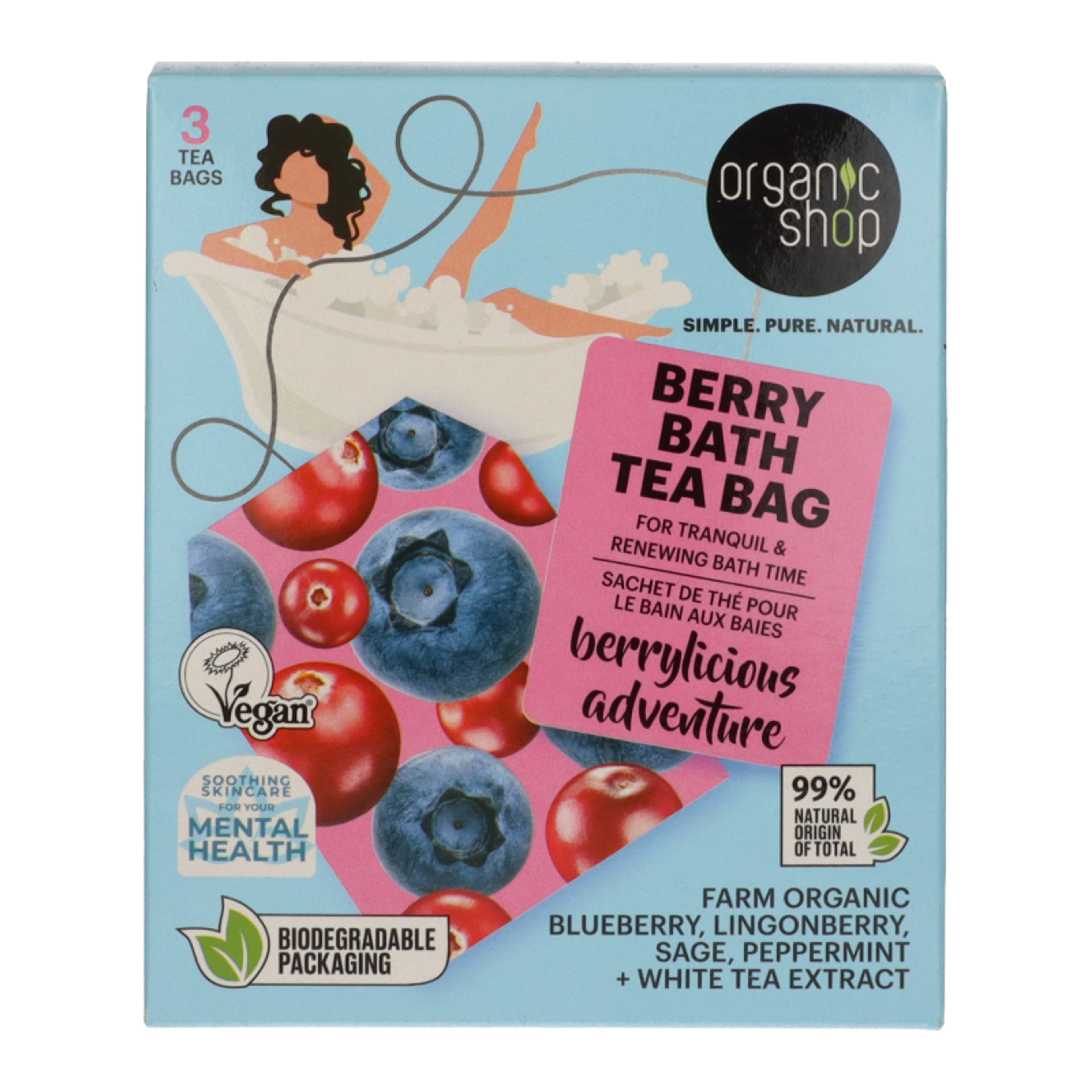 Organic Shop fürdőfilter bogyós gyümölcsökkel - 3 db