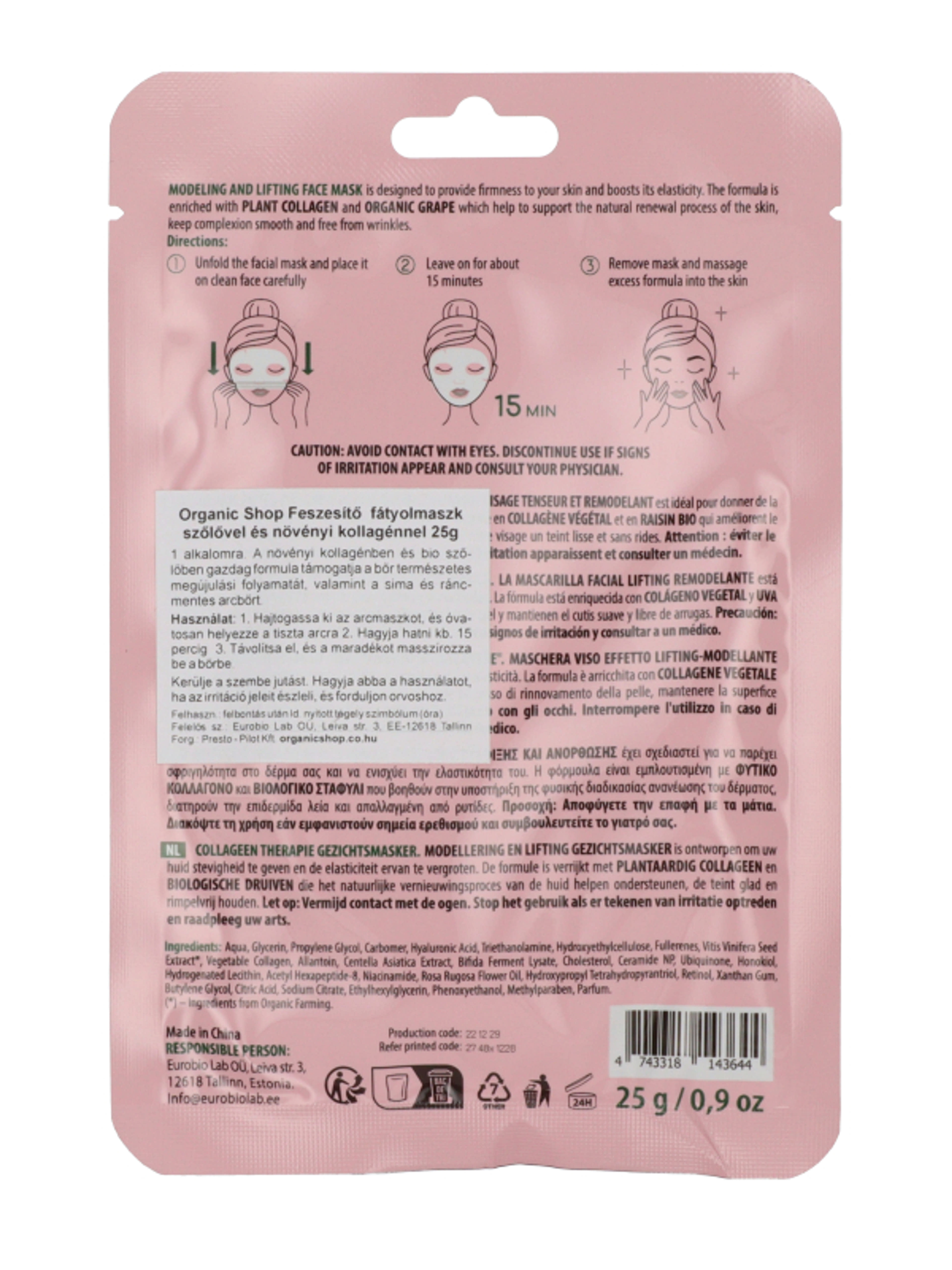 Organic Shop Collagen Therapy fátyolmaszk - 1 db-3