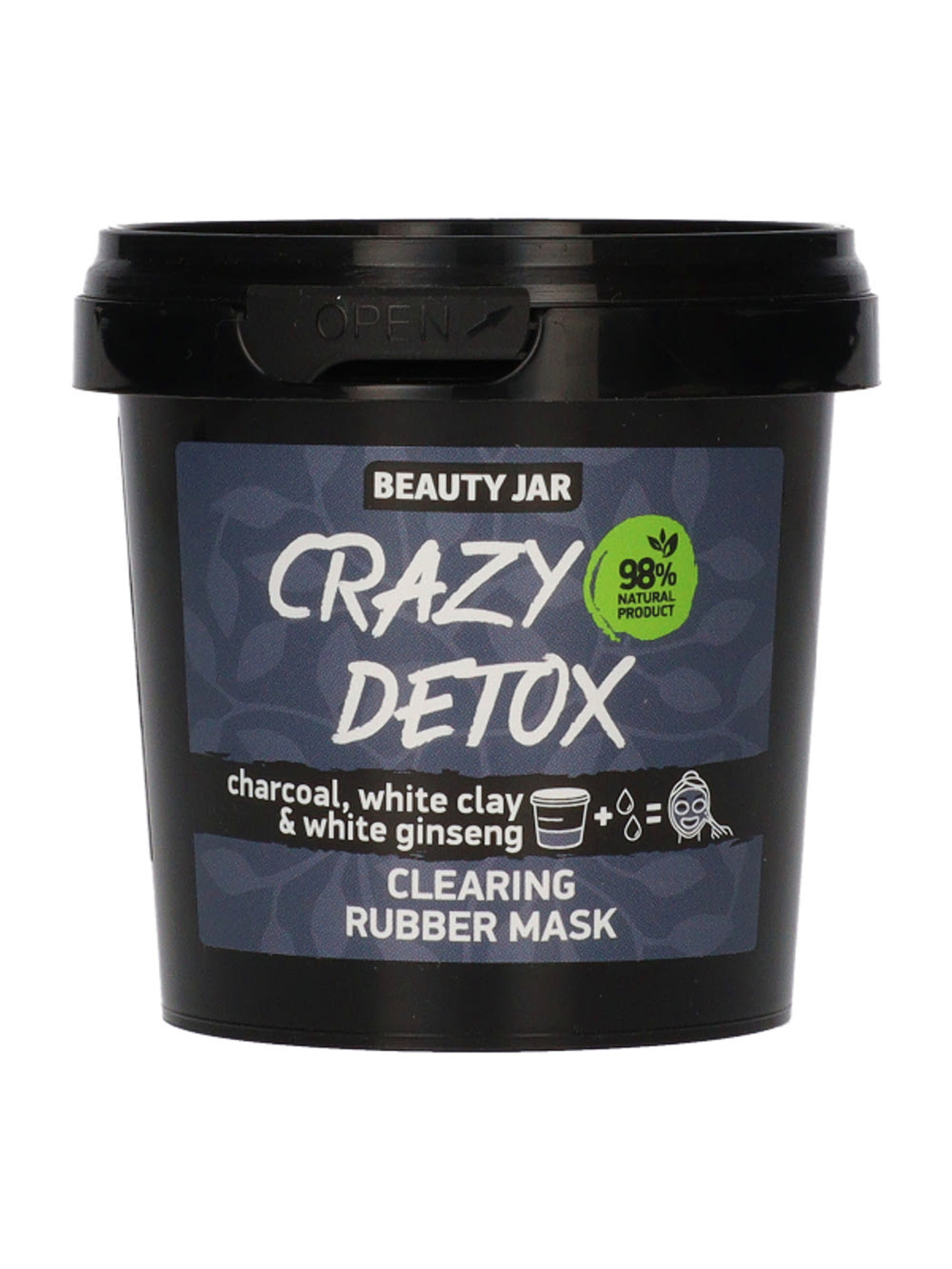 BEAUTY JAR CRAZY DETOX tisztító és méregtelenítő lehúzható arcmaszk, 20 g