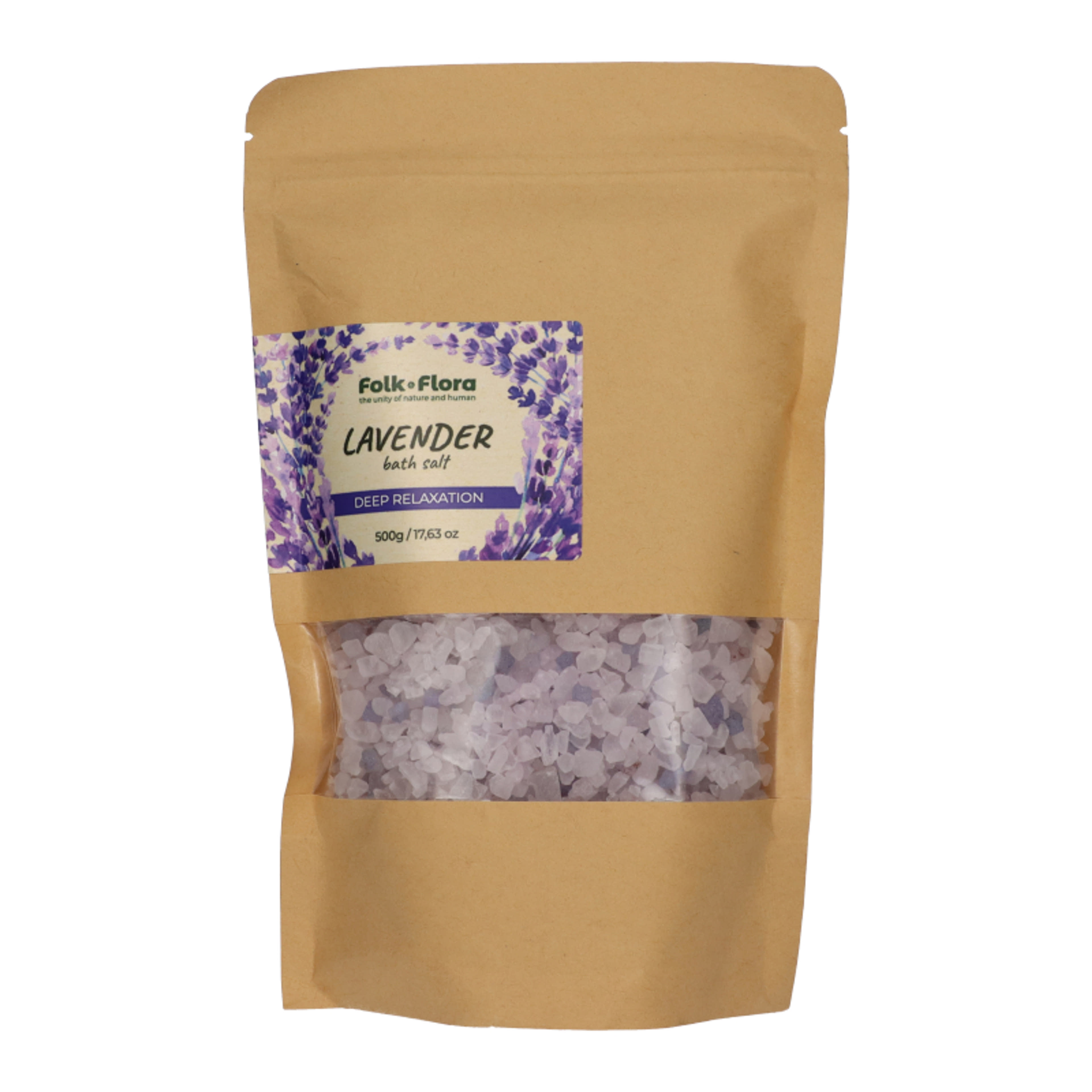 Folk&Flora nyugtató fürdősó levendulával.  - 500 g-1