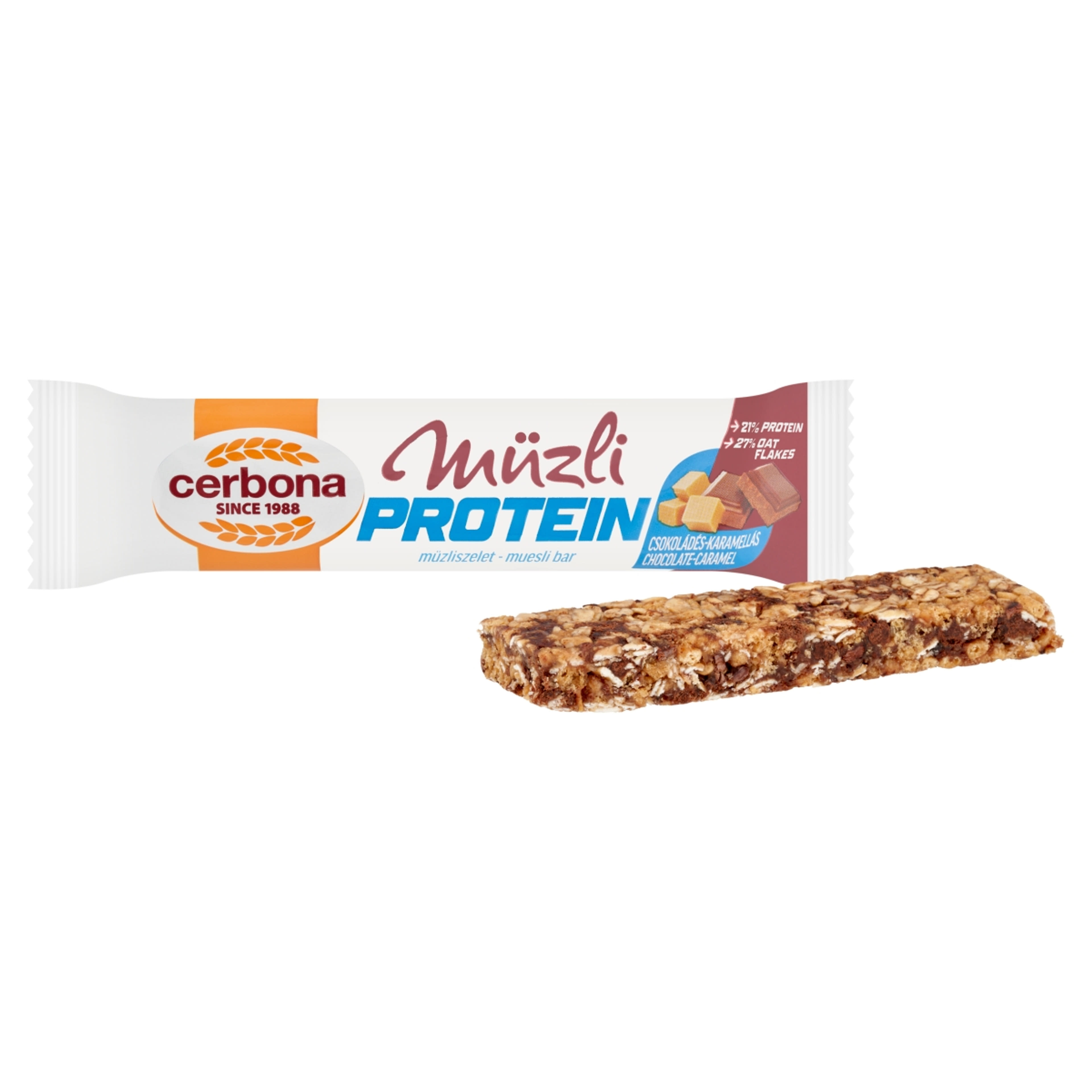 Cerbona Sport Protein csokoládés-karamellás müzliszelet - 35 g-2
