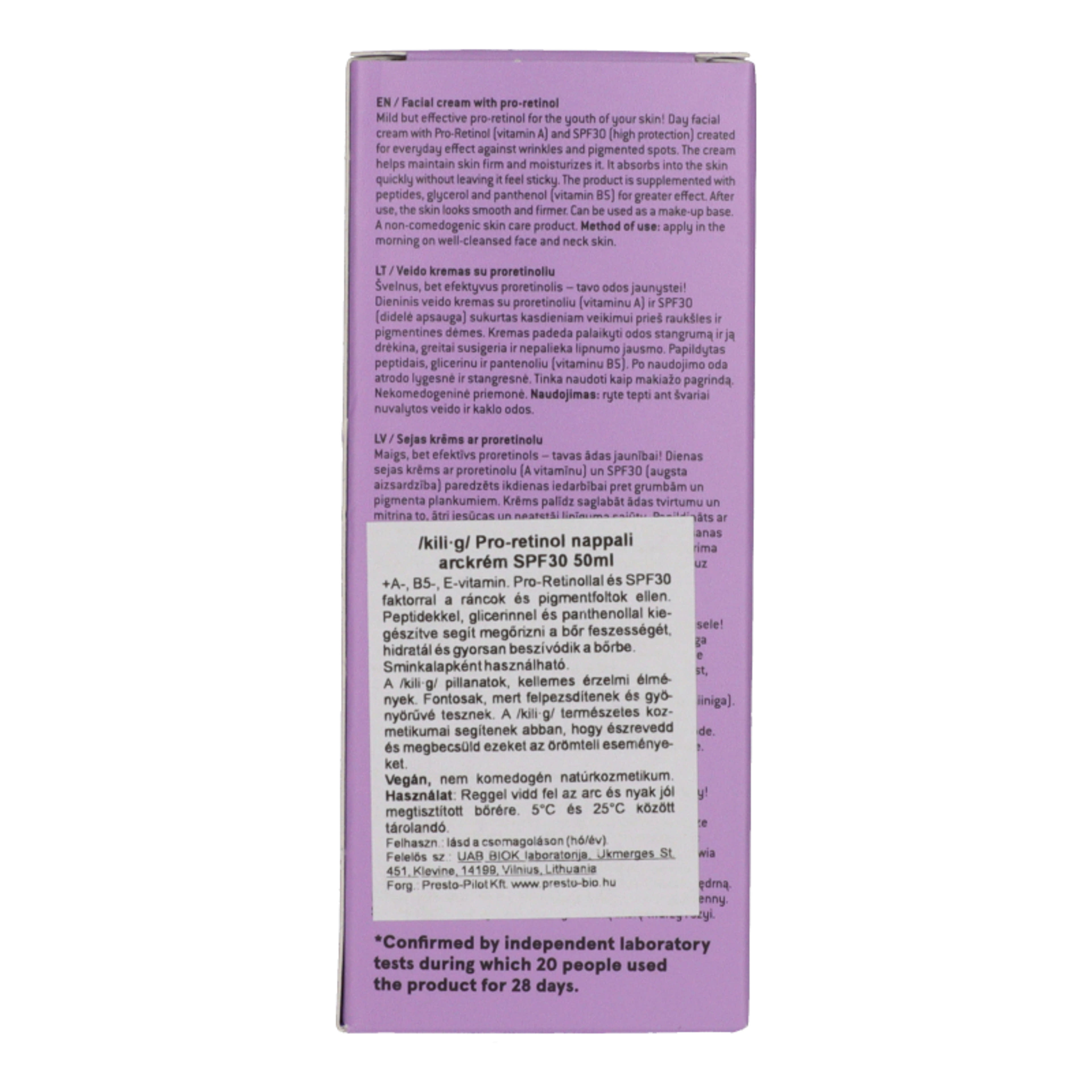 Kili-G Pro-Retinol nappali arckrém SPF30 - 50 ml-3