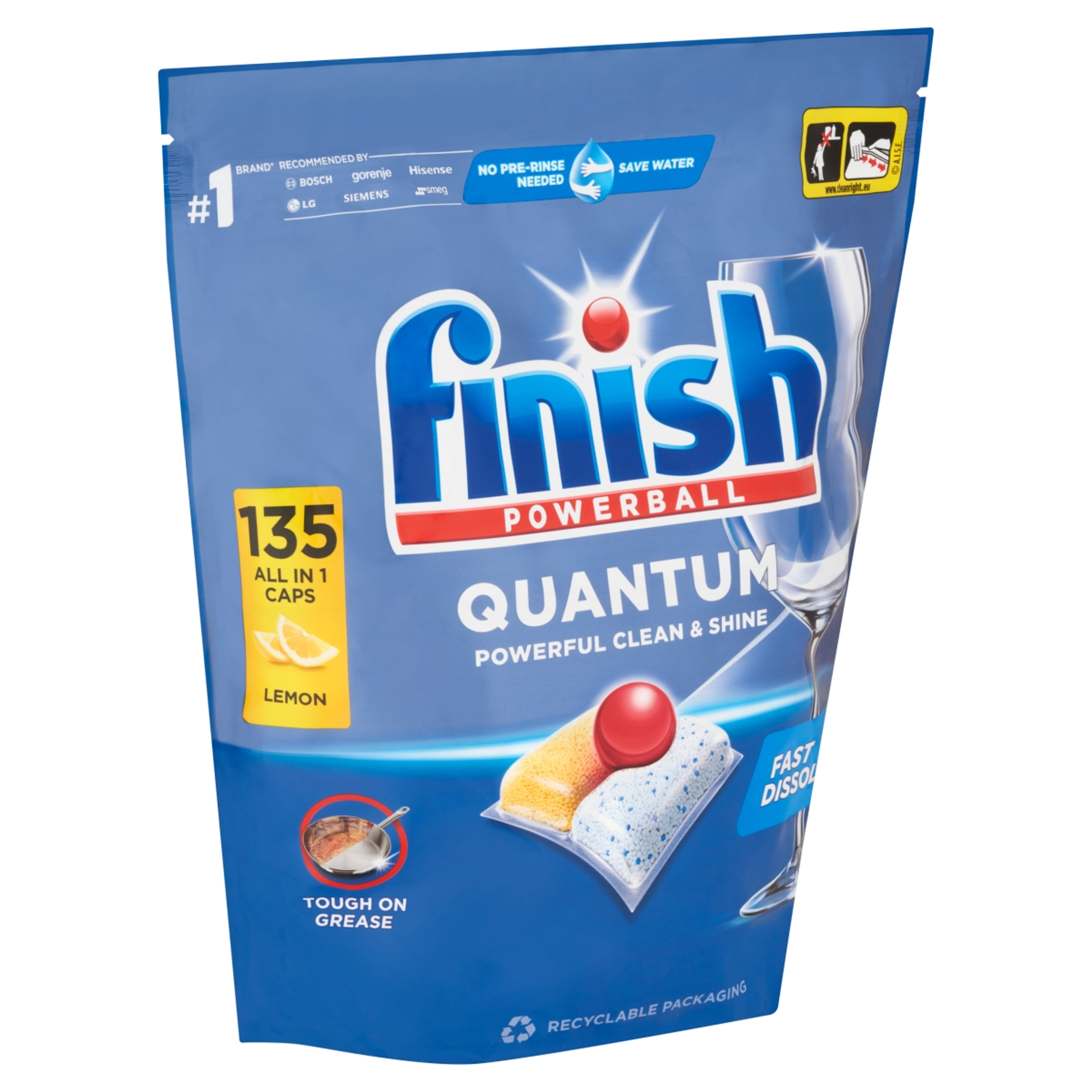 Finish Powerball Quantum All in 1 Citrom mosogatógép kapszula - 135 db-2