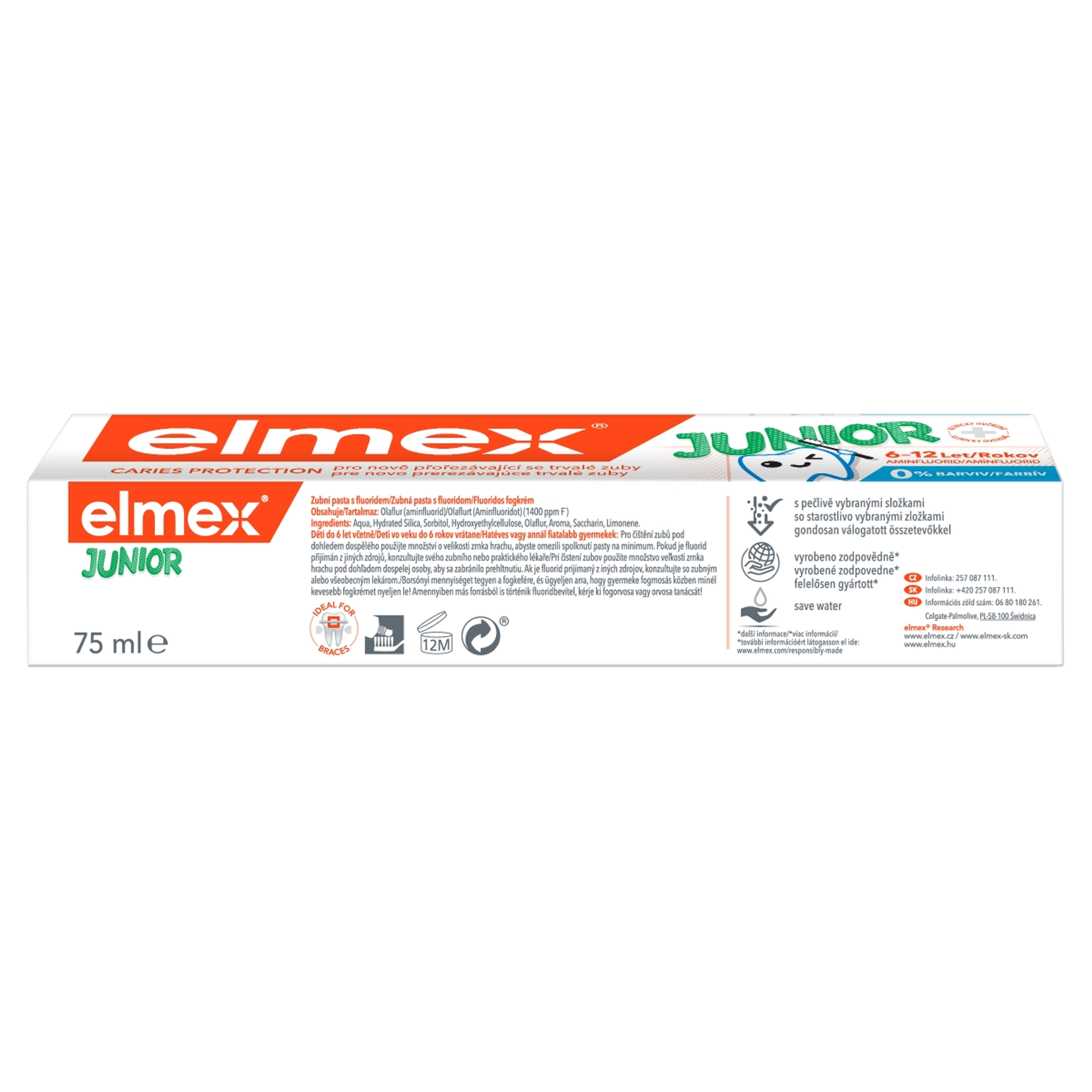 Elmex Junior fluoridos fogkrém 6-12 éves korig - 75 ml-4