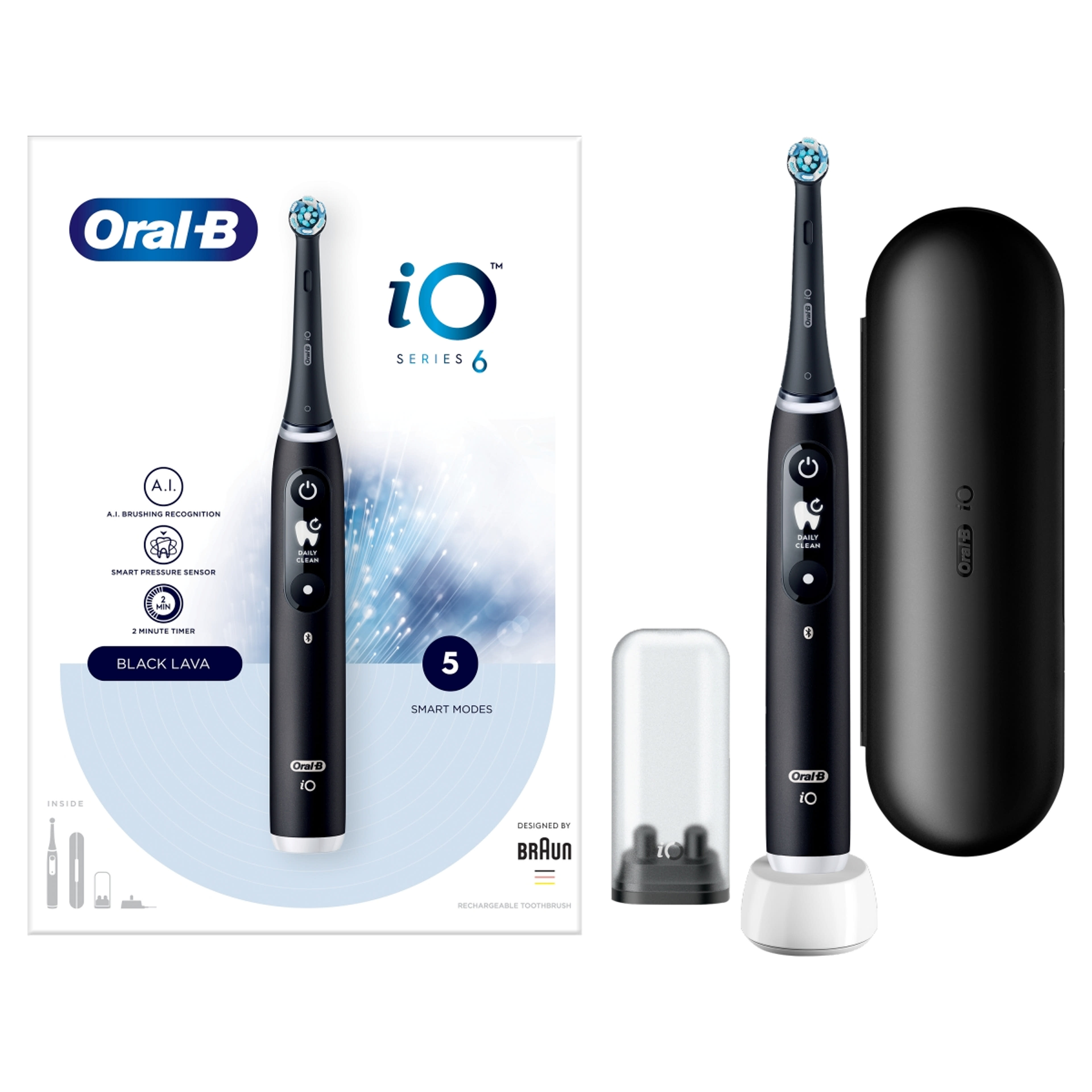 Oral-B IO6 elektromos fogkefe, black - 1 db-2