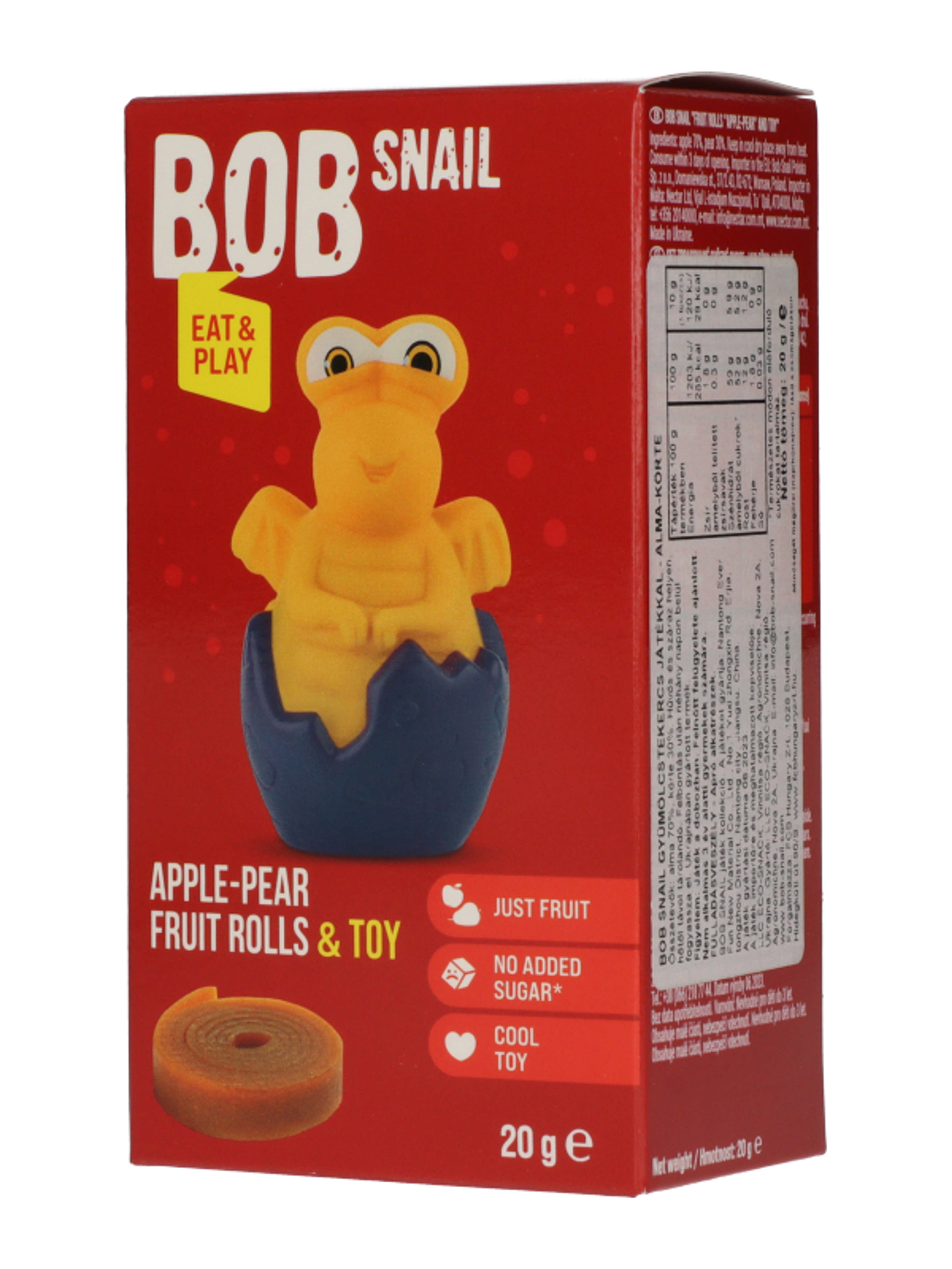 Bob Snail Eat&Play gyümölcstekercs játékkal - 20 g-2