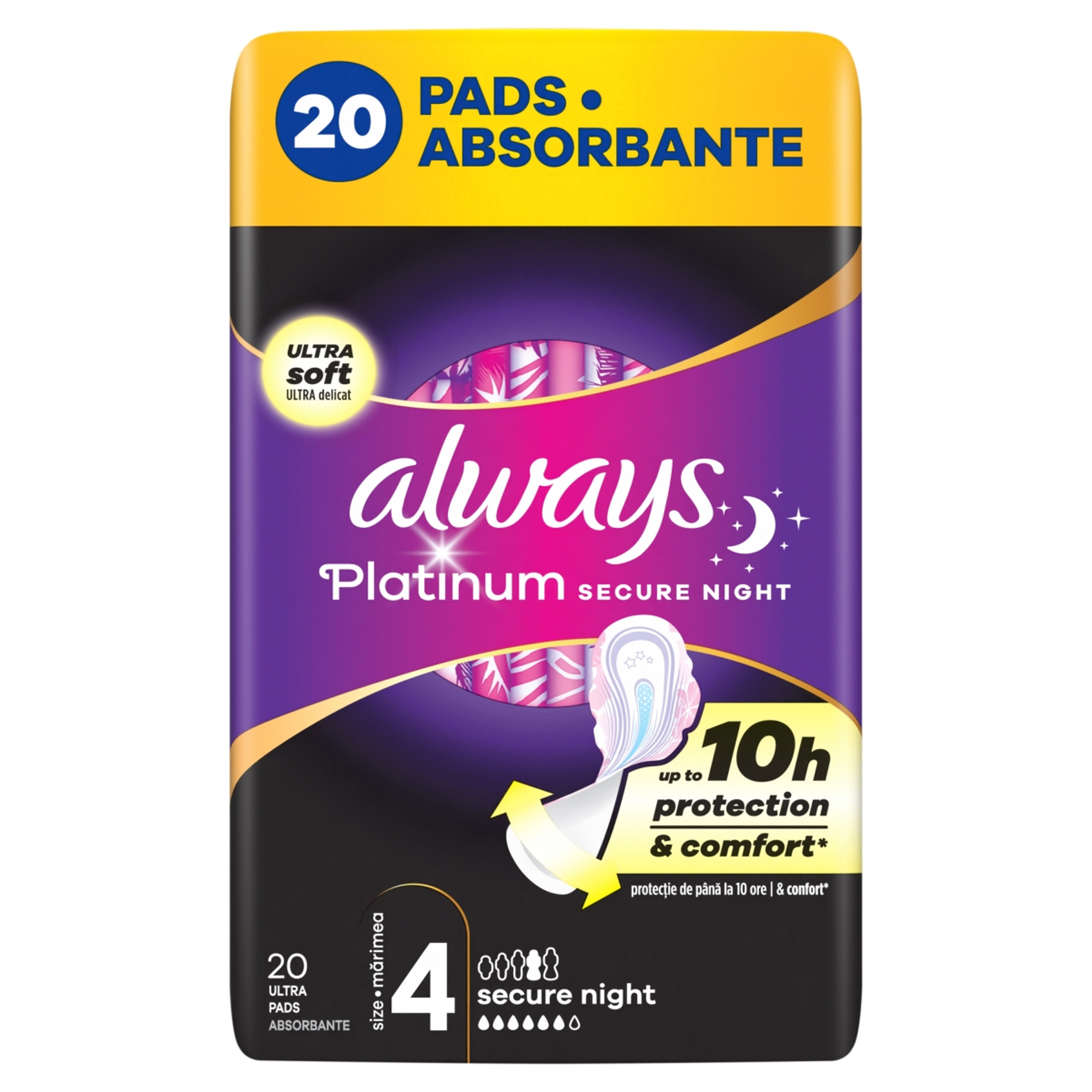 Always Platinum Secure Night egészségügyi betét - 20 db