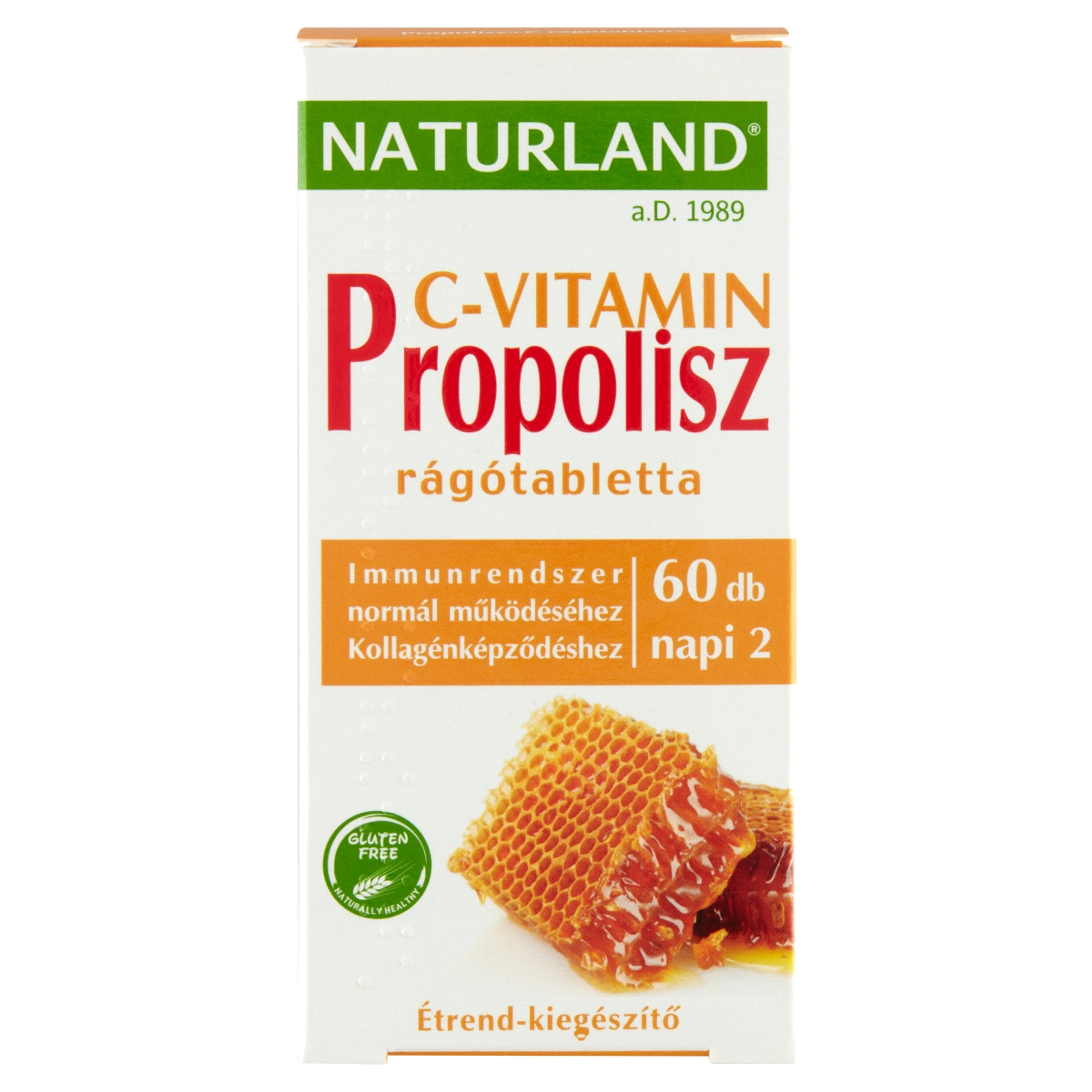 Naturland Propolisz +C rágótabletta - 60 db-1