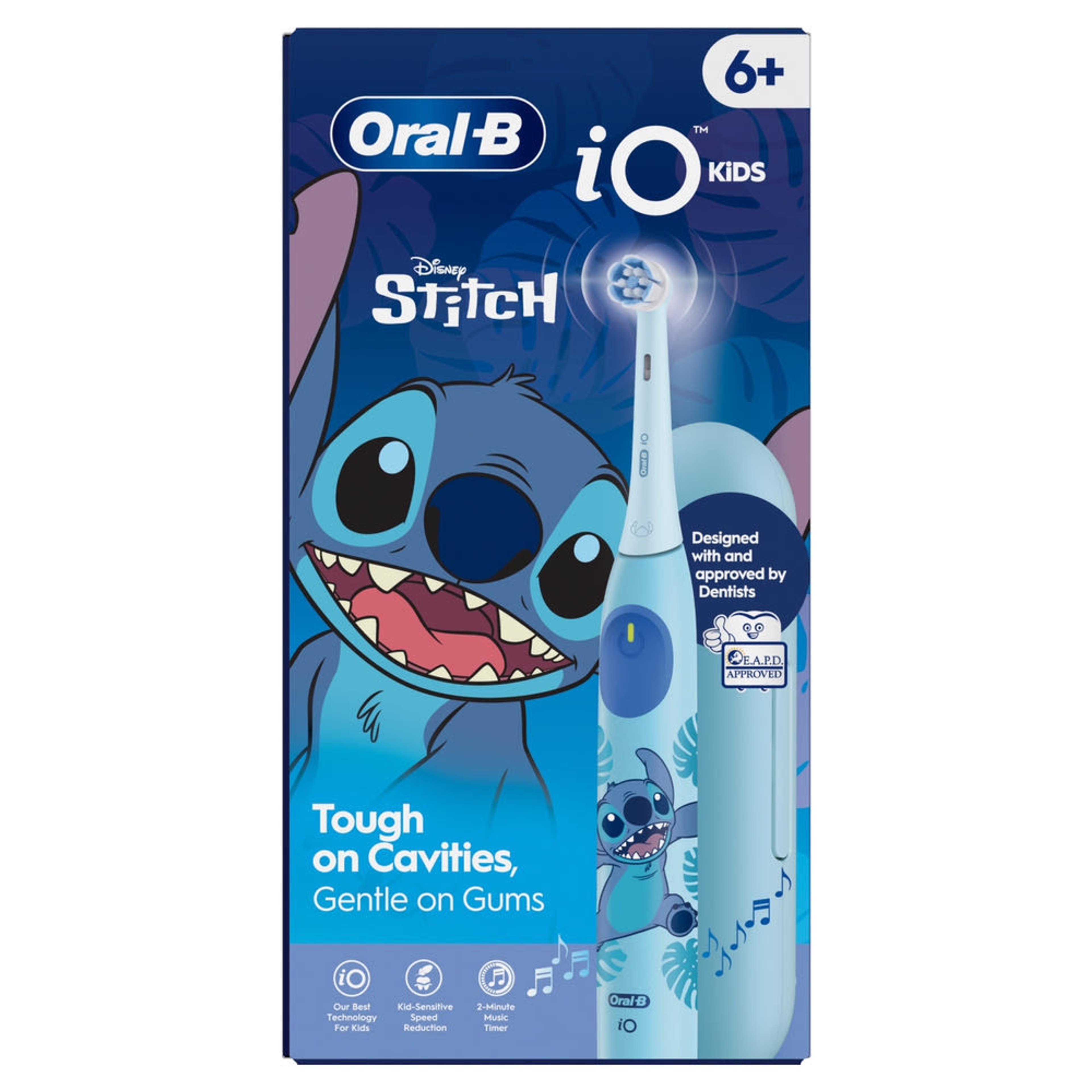 Oral-B iO Kids 6+ Stitch elektromos fogkefe + utazótok - 1 db