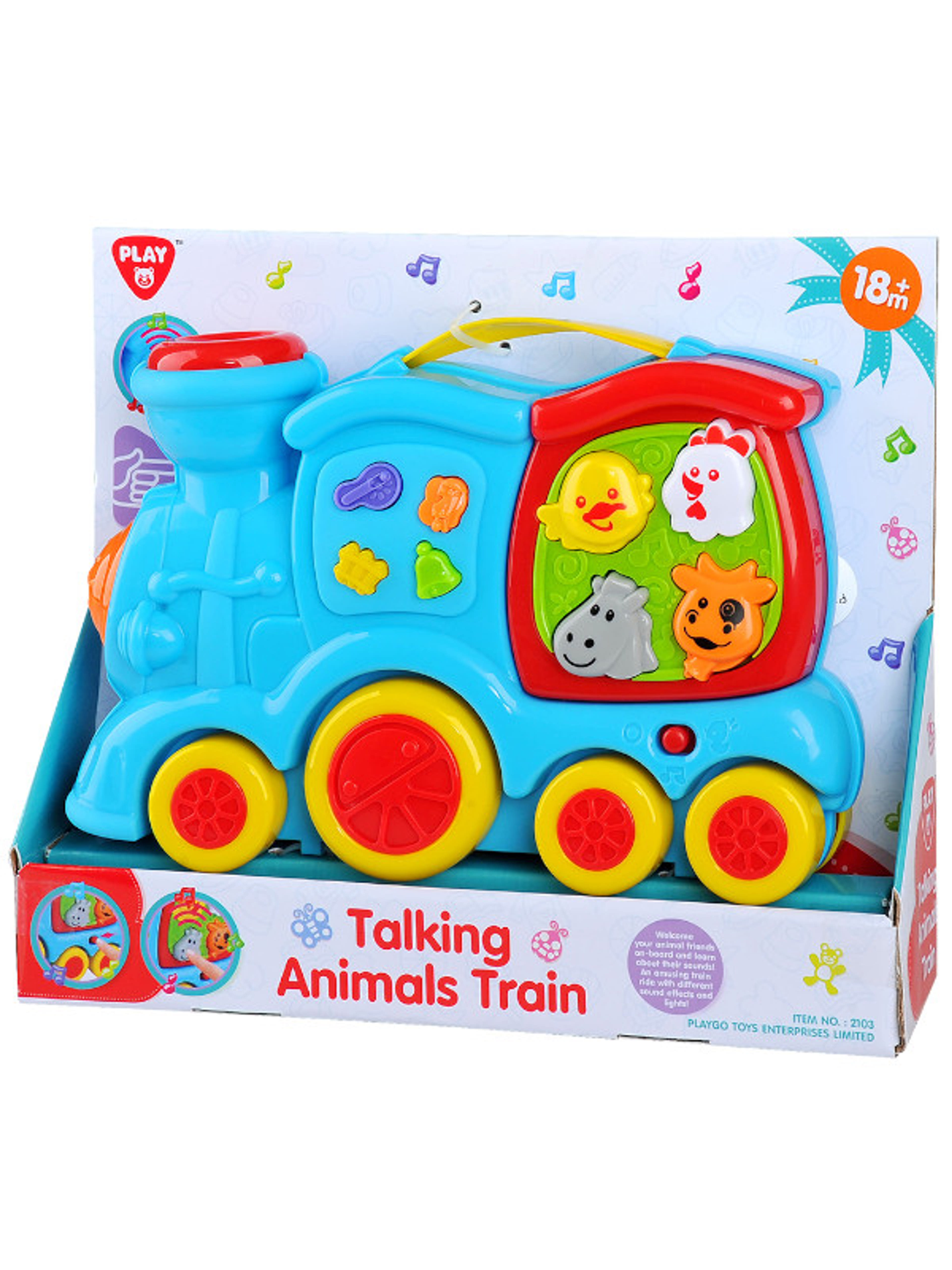 Playgo zenélő állatos vonat - 1 db-1