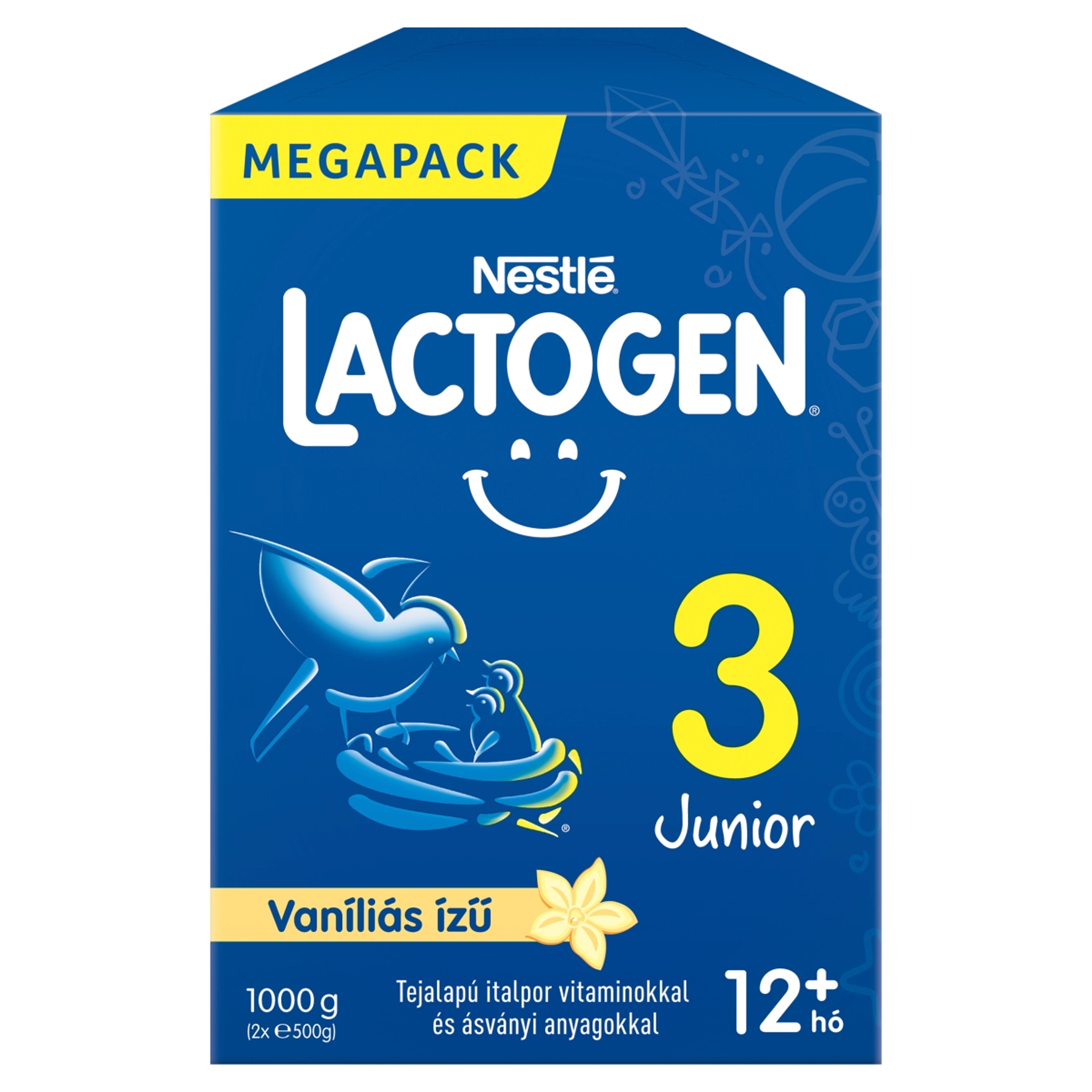 Nestlé Lactogen 3 Junior vaníliás ízű tejalapú italpor, 12 hónapos kortól - 1000 g
