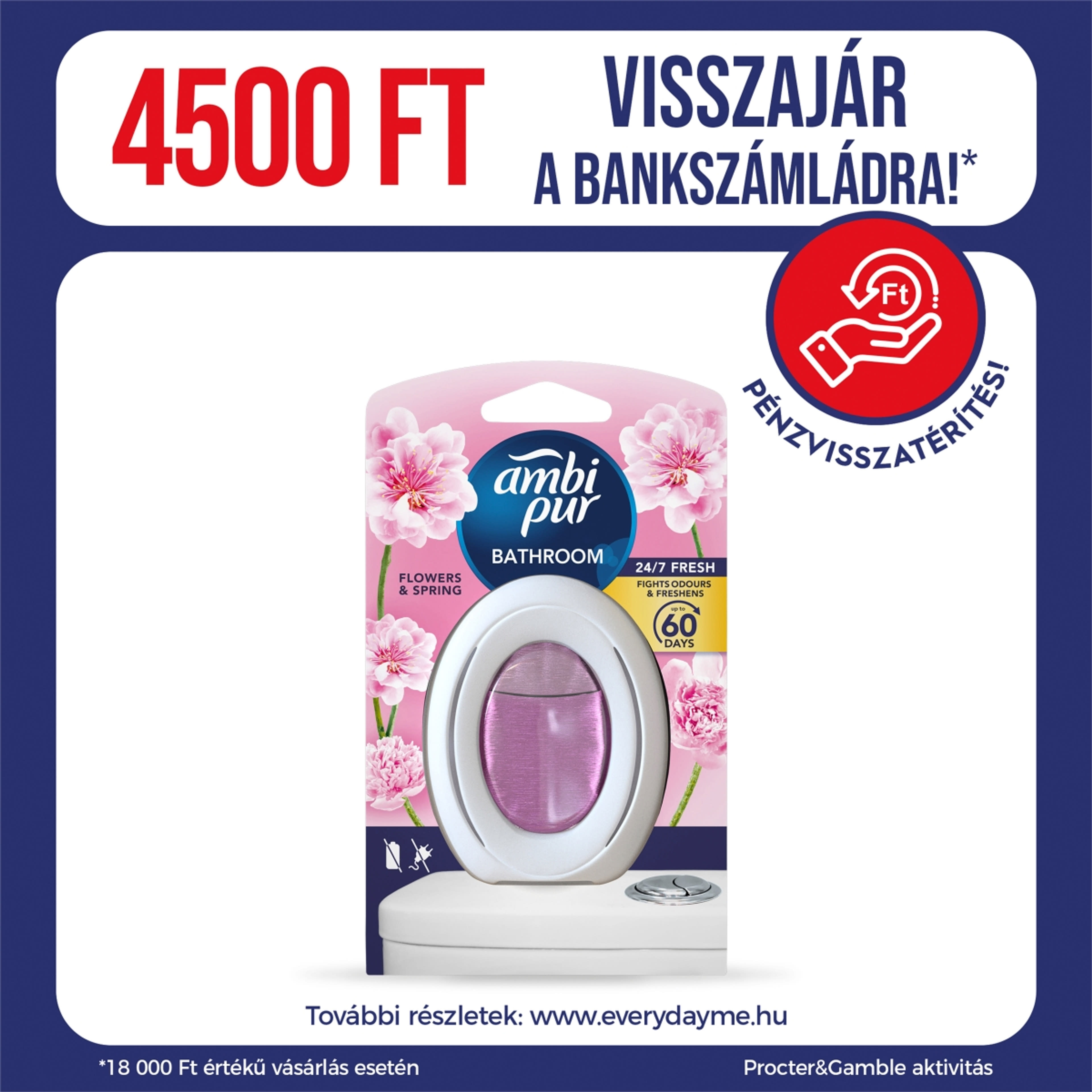 Ambi Pur Flower fürdőszobai légfrisssítő - 7,5 ml