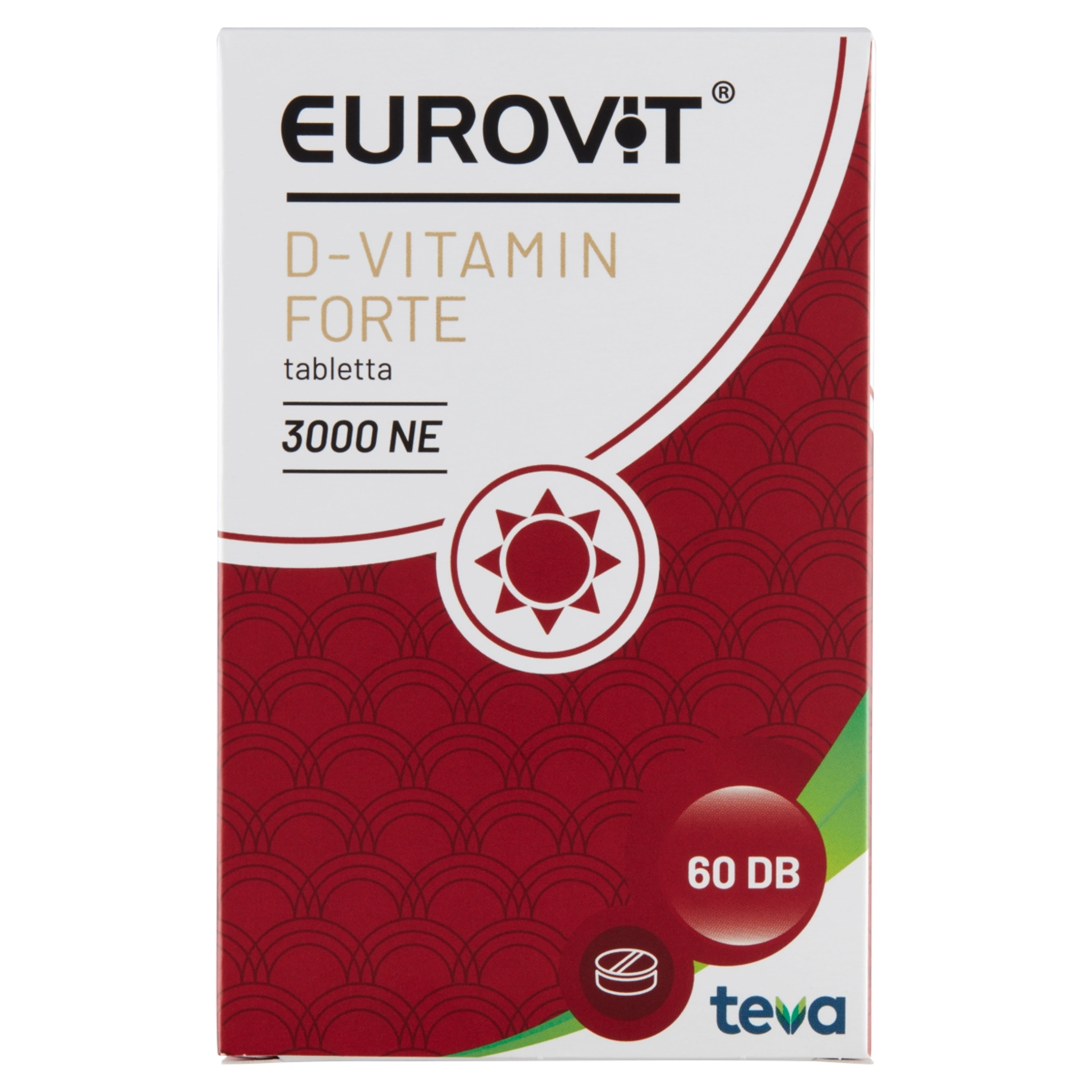 Eurovit D-Vitamin Forte 3000 Ne tabletta - 60 db